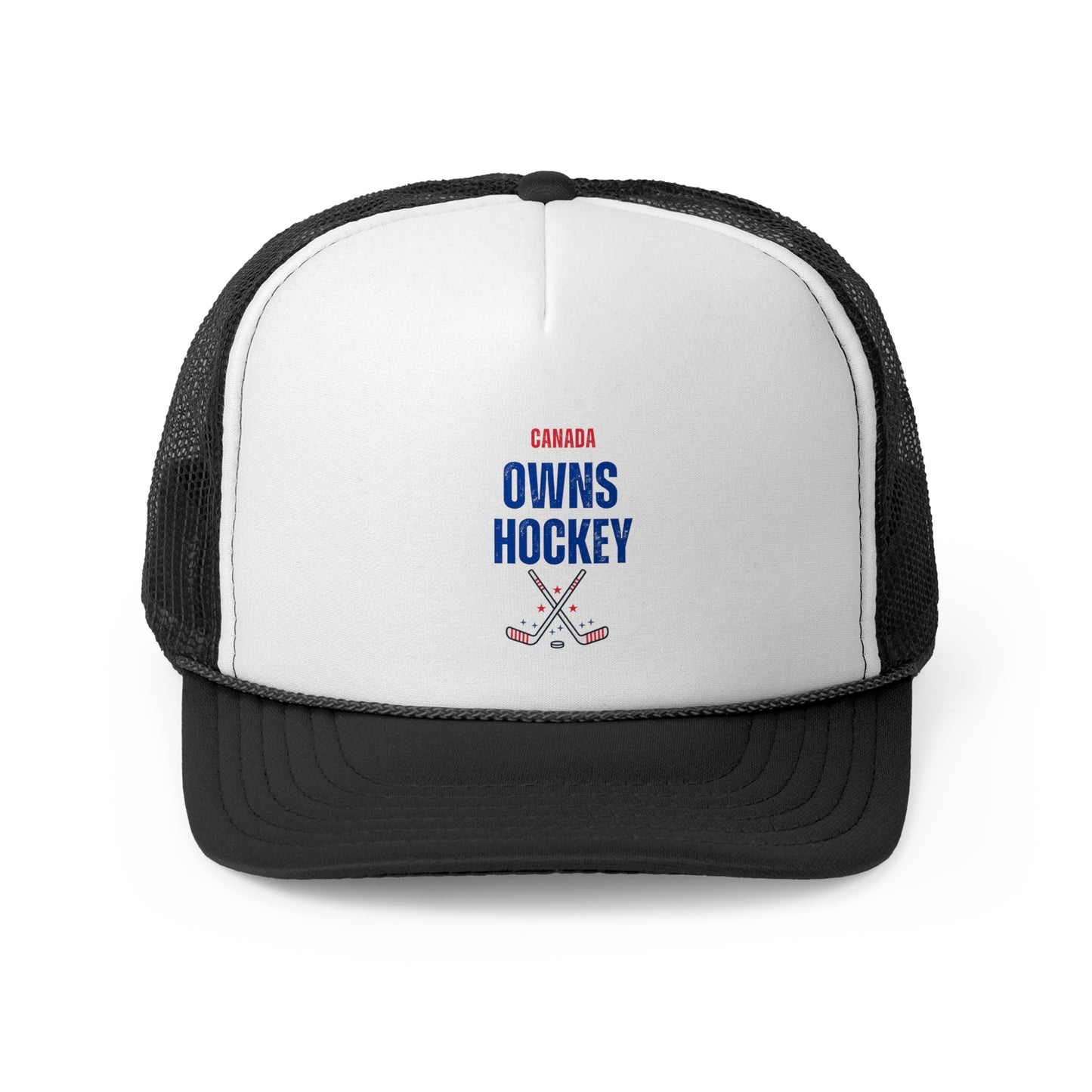 Canada Owns Hockey Trucker Cap - Sporty & Fun Hat for Hockey Lovers