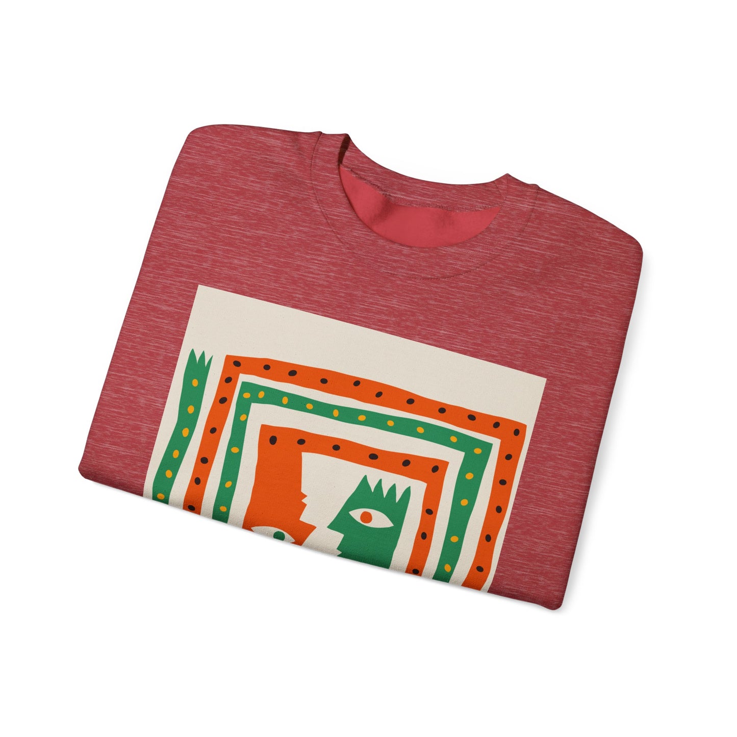 ‘Happiness’ Red/Green Unisex Heavy Blend™ Crewneck Sweatshirt