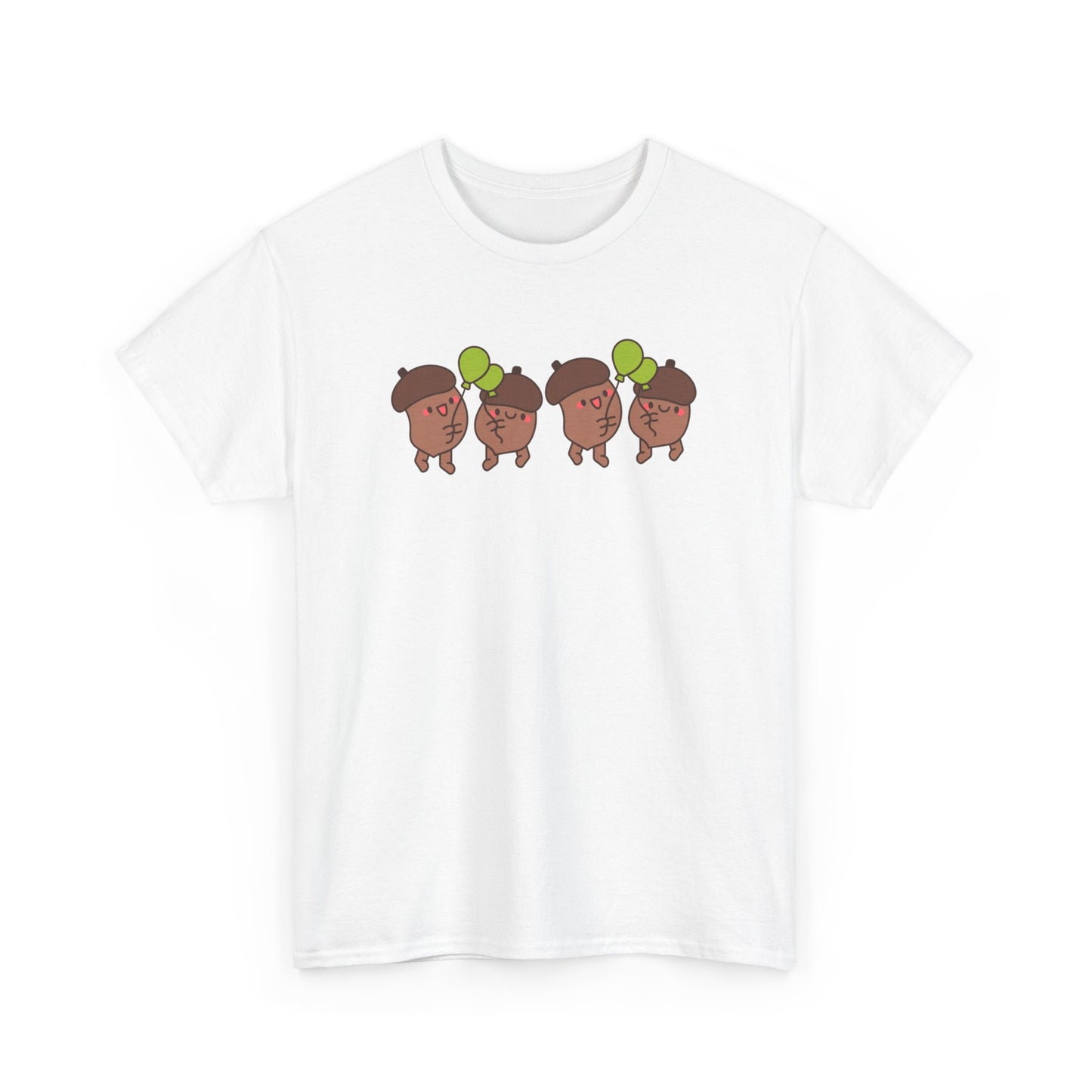 Joyful Cartoon Tee with Balloons - Unisex Heavy Cotton Shirt