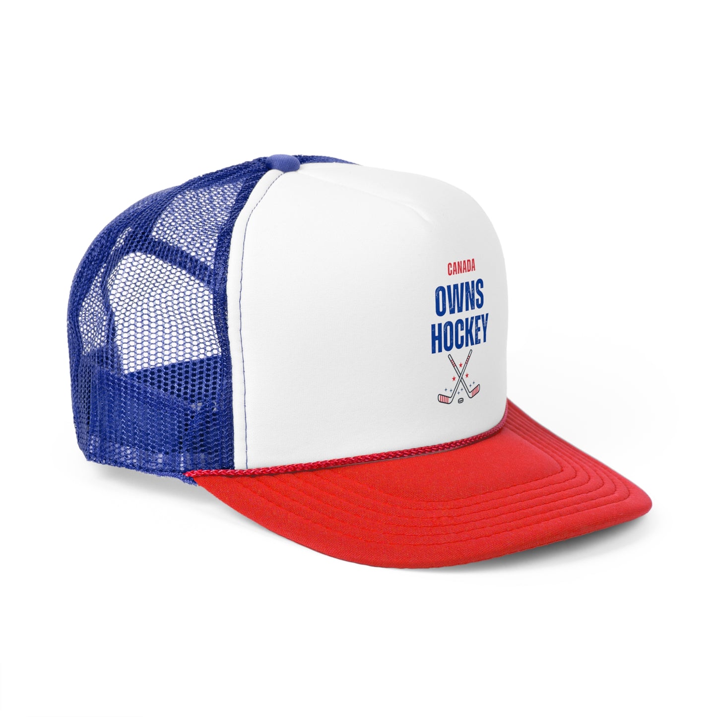 Canada Owns Hockey Trucker Cap - Sporty & Fun Hat for Hockey Lovers