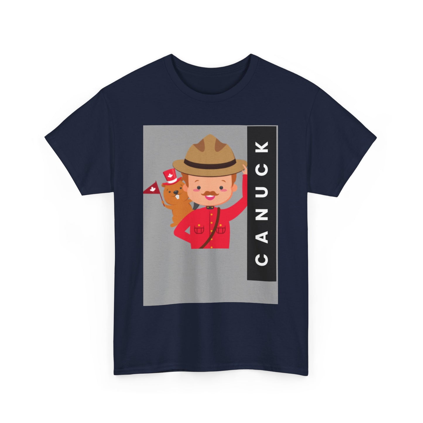 Cute Canuck Bear Unisex Heavy Cotton Tee - Perfect for Canada Day & Winter Celebrations