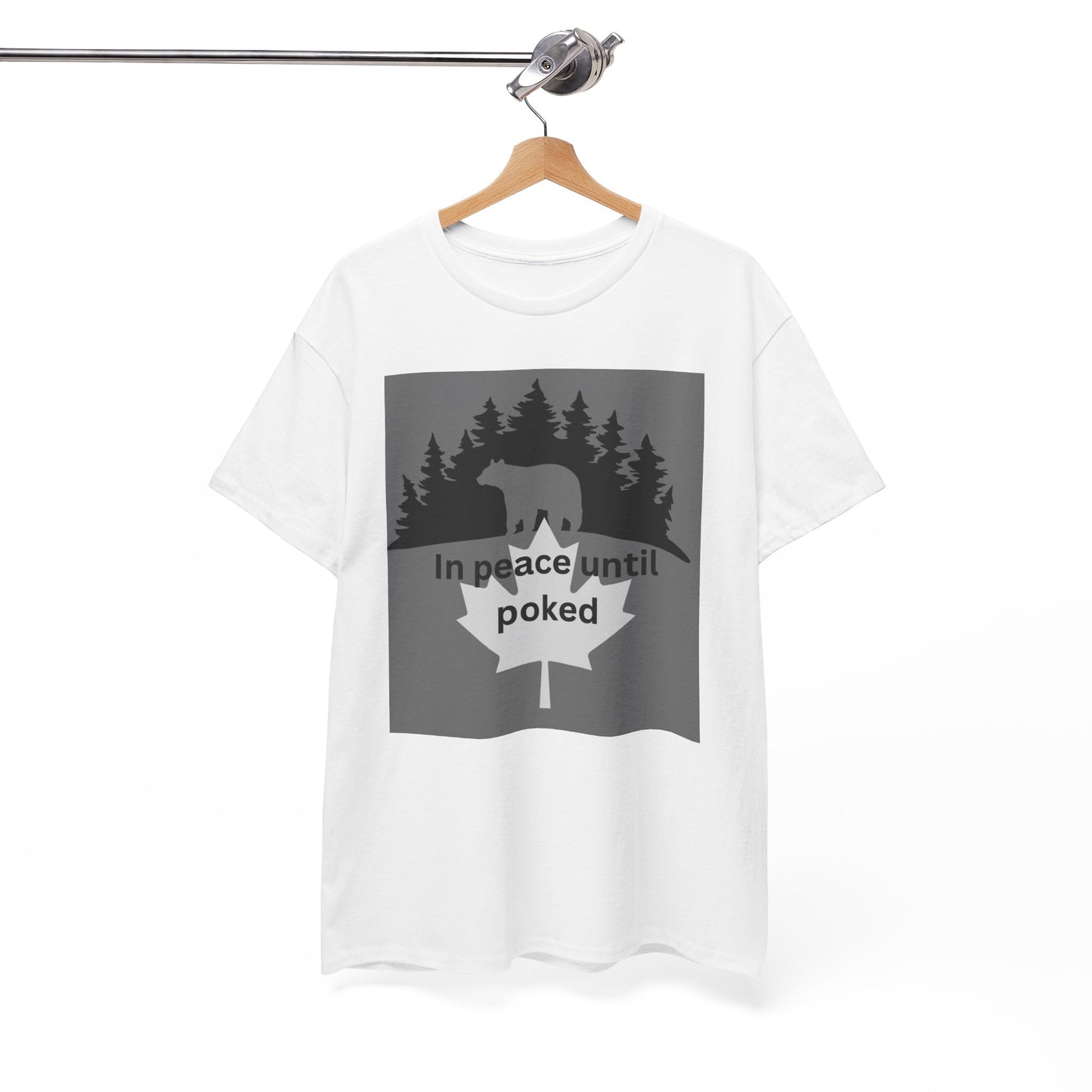 Unisex Heavy Cotton Tee - 'In Peace Until Poked' Graphic Shirt for Nature Lovers