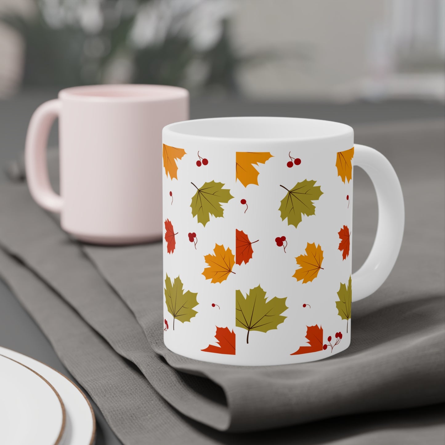 Autumn Leaves Ceramic Mug - 11oz, 15oz & 20oz - Perfect for Fall Cozy Vibes and Gift Giving