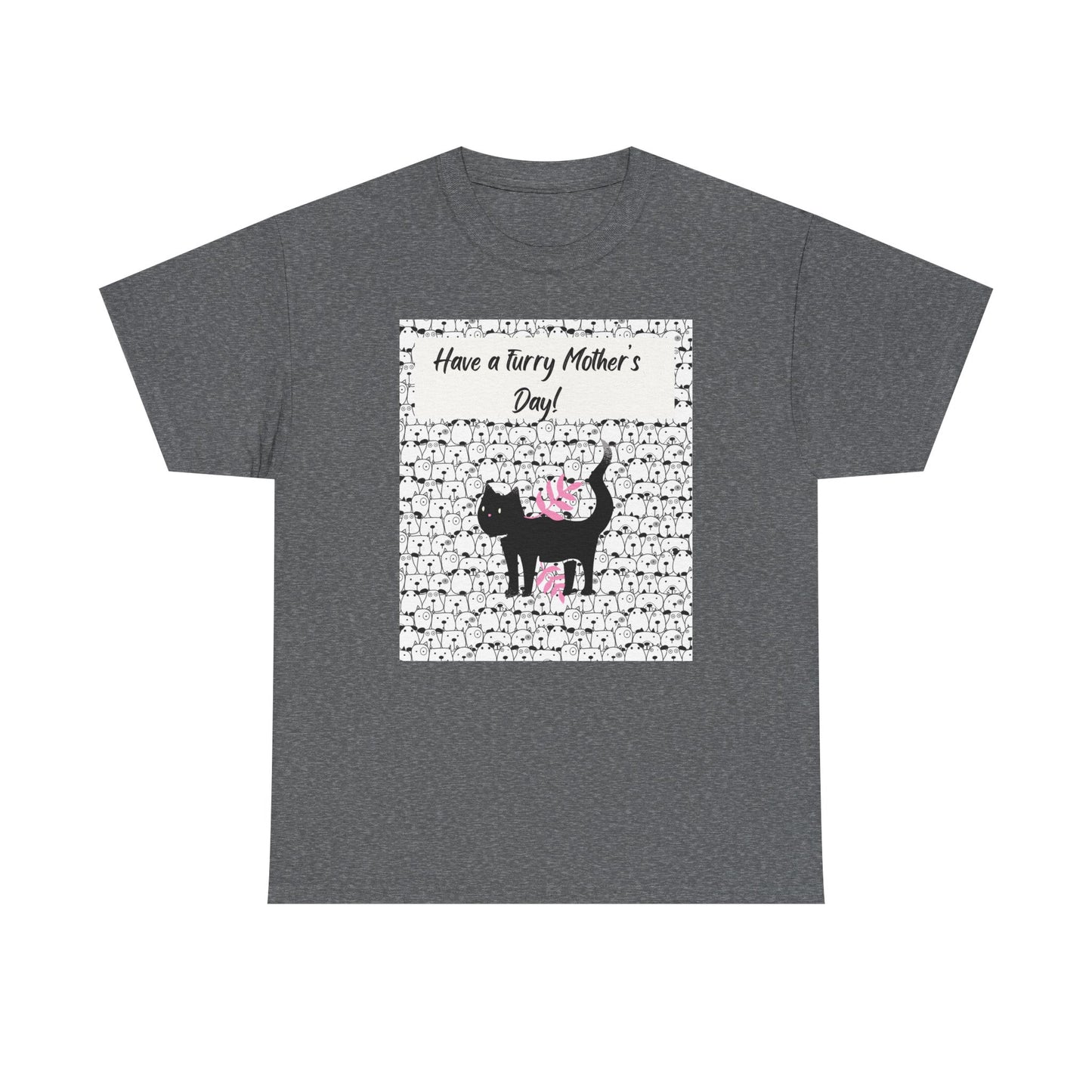 Mother's Day Cat Tee - Unisex Heavy Cotton T-Shirt