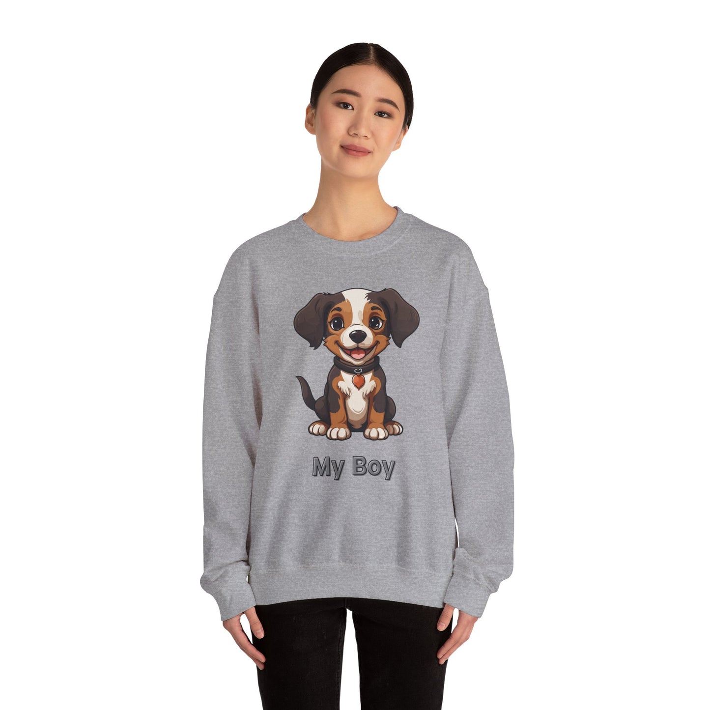 ‘My Boy’ Personaliaed Unisex Heavy Blend™ Crewneck Sweatshirt. Replace My Boy with your dog’s name