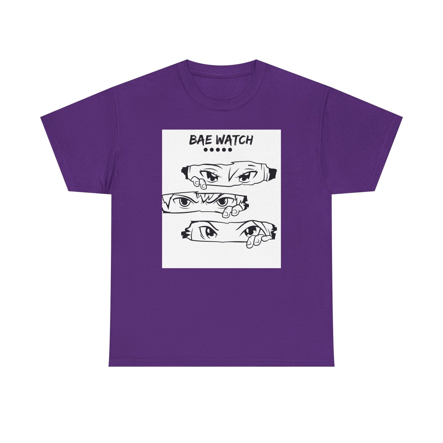 Bae Watch Unisex Heavy Cotton Tee - Fun and Playful Graphic Tee for Couples