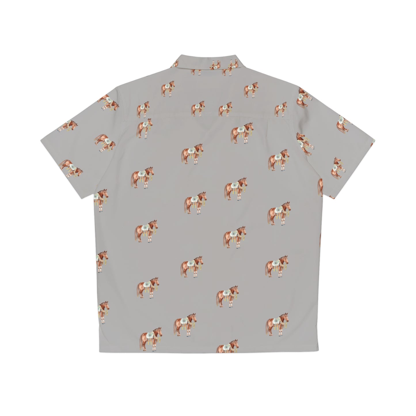 'Horses print' Men's Hawaiian Polo Shirt (AOP)