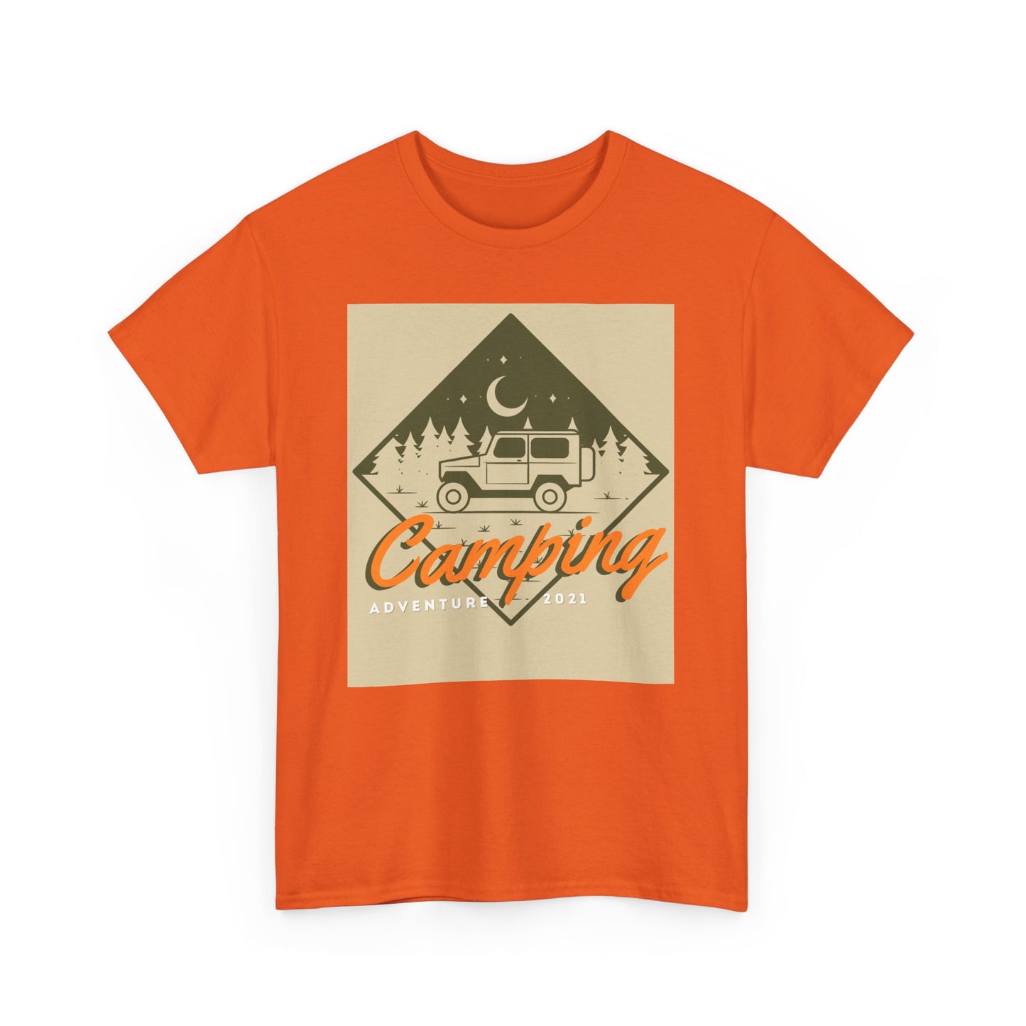 Camping Adventure Unisex Heavy Cotton Tee | Outdoor Fun Shirt, Nature Lover Gift, Camping Apparel, Casual Summer Tee, Travel Outfit
