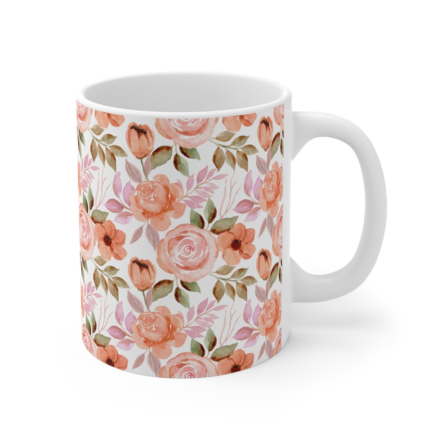 Floral Ceramic Coffee Mug (CDA)- 11oz/15oz/20oz - Perfect for Tea Lovers and Gift Giving