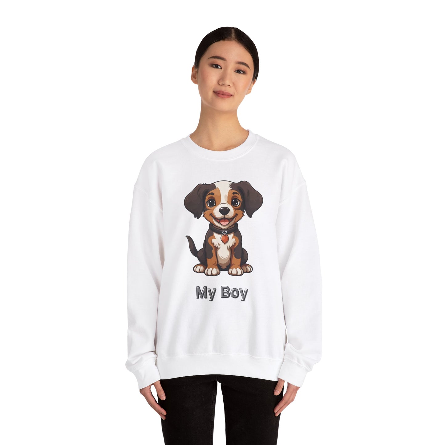 ‘My Boy’ Personaliaed Unisex Heavy Blend™ Crewneck Sweatshirt. Replace My Boy with your dog’s name