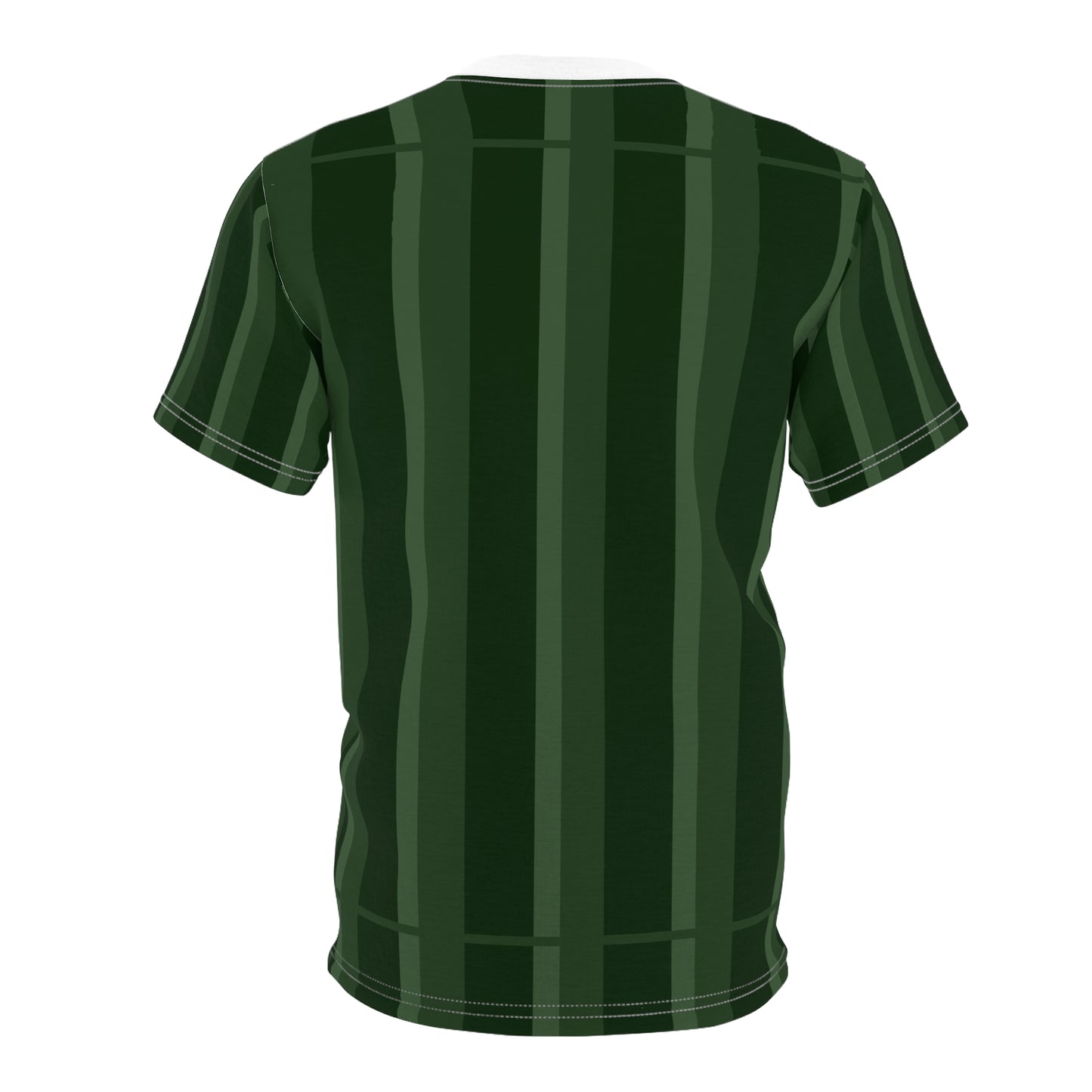 ‘Black & Dark Green Stripes’ Unisex Cut & Sew Tee (AOP)