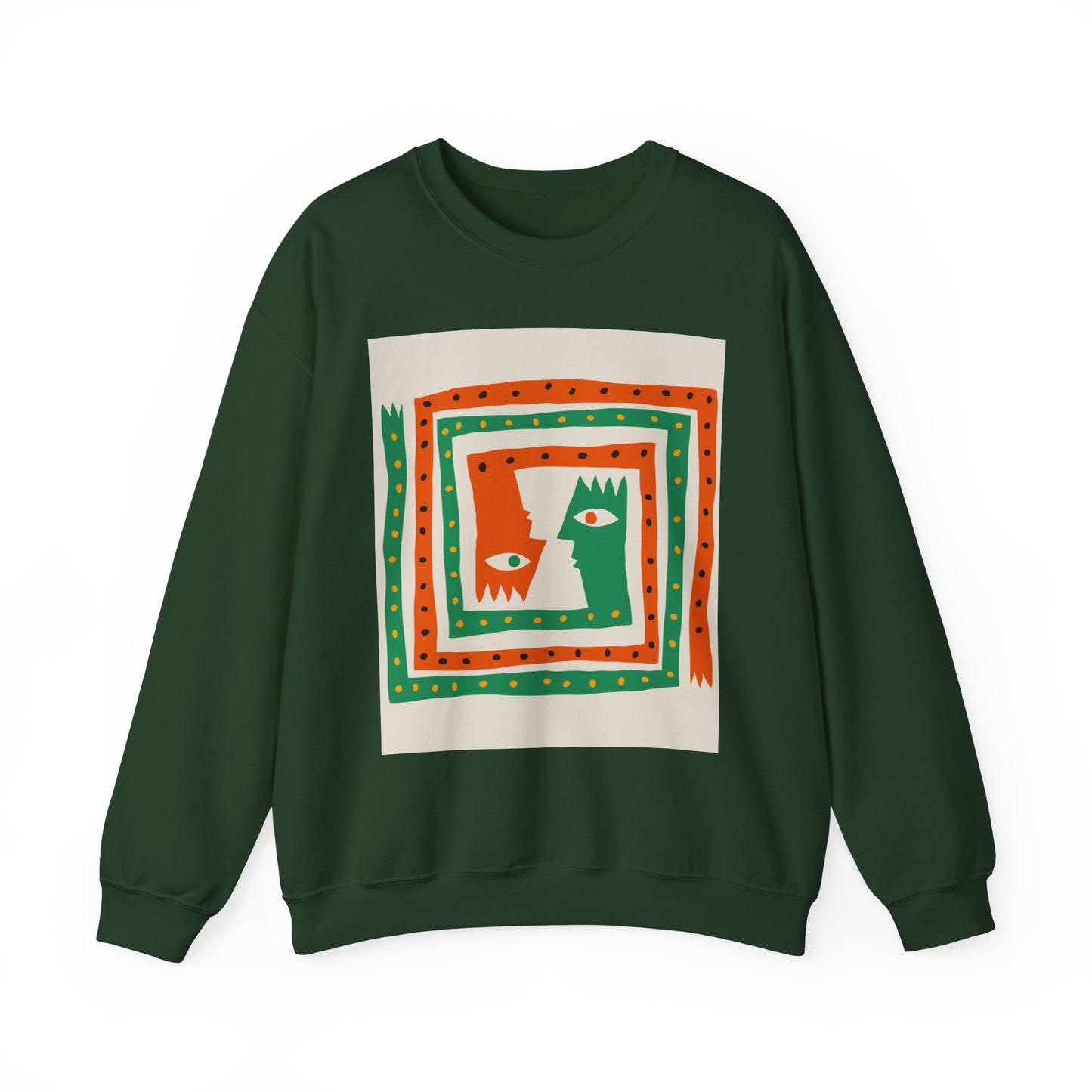 ‘Happiness’ Red/Green Unisex Heavy Blend™ Crewneck Sweatshirt