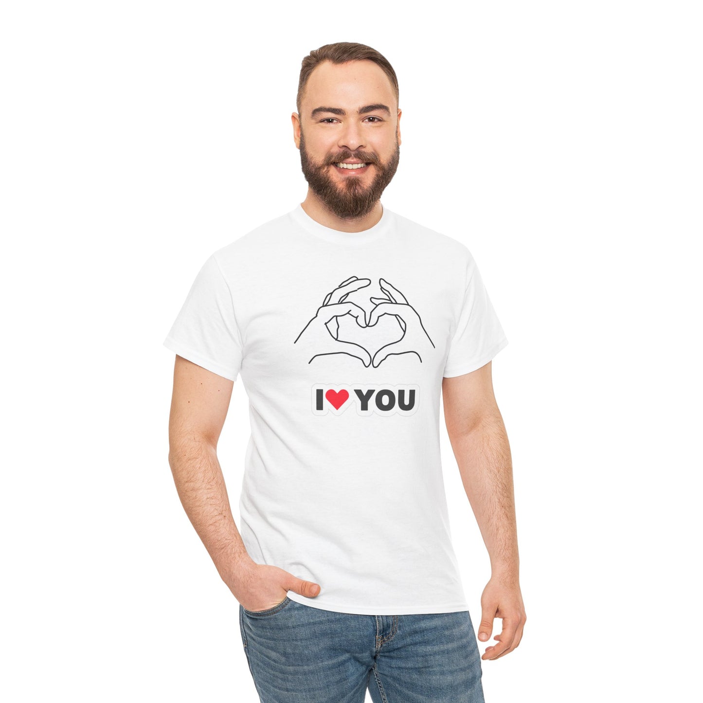 ‘I Love You’ Unisex Heavy Cotton Tee