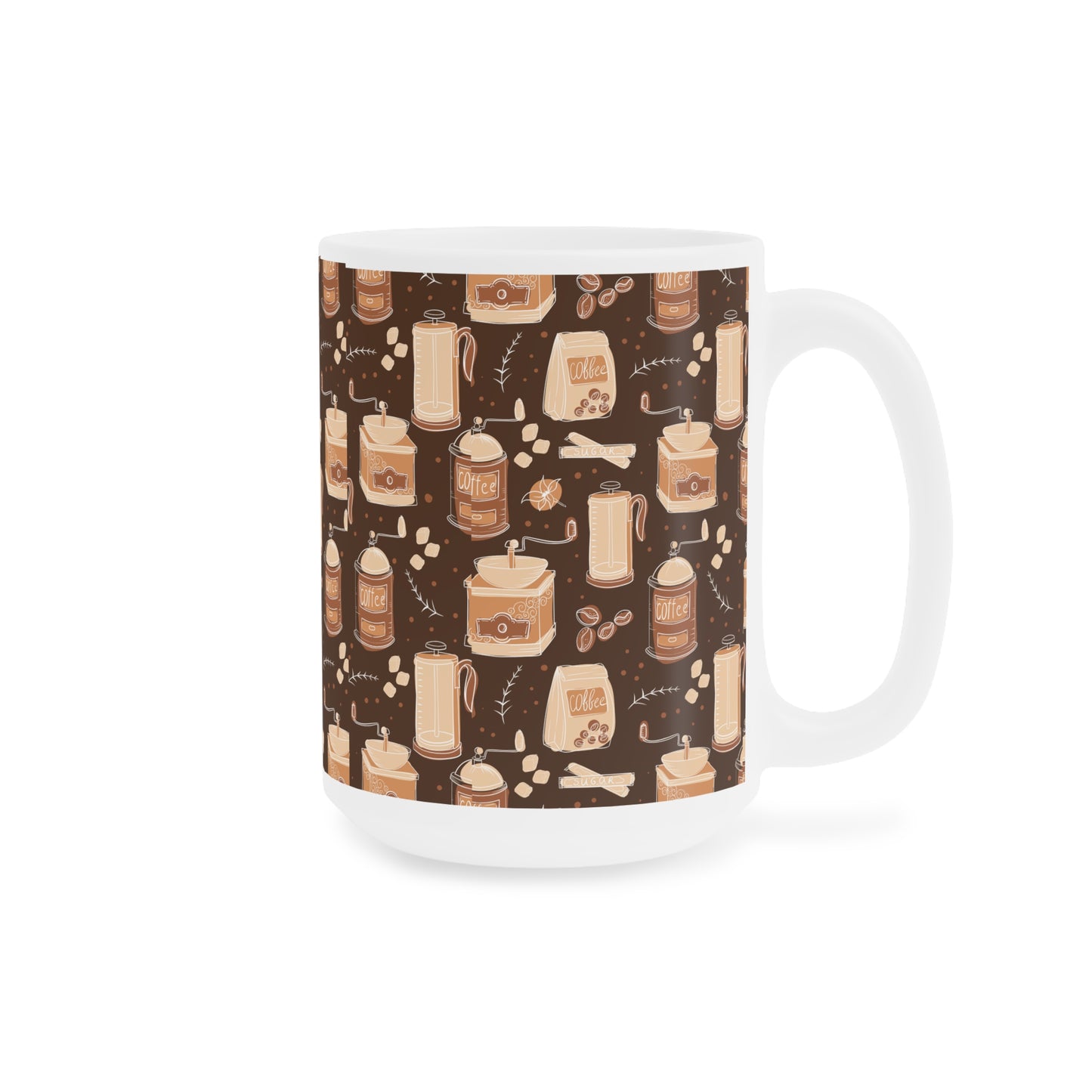 Coffee Lover's Ceramic Mug (CDA)- Cozy Cafe Vibes, Perfect Gift for Tea and Coffee Enthusiasts