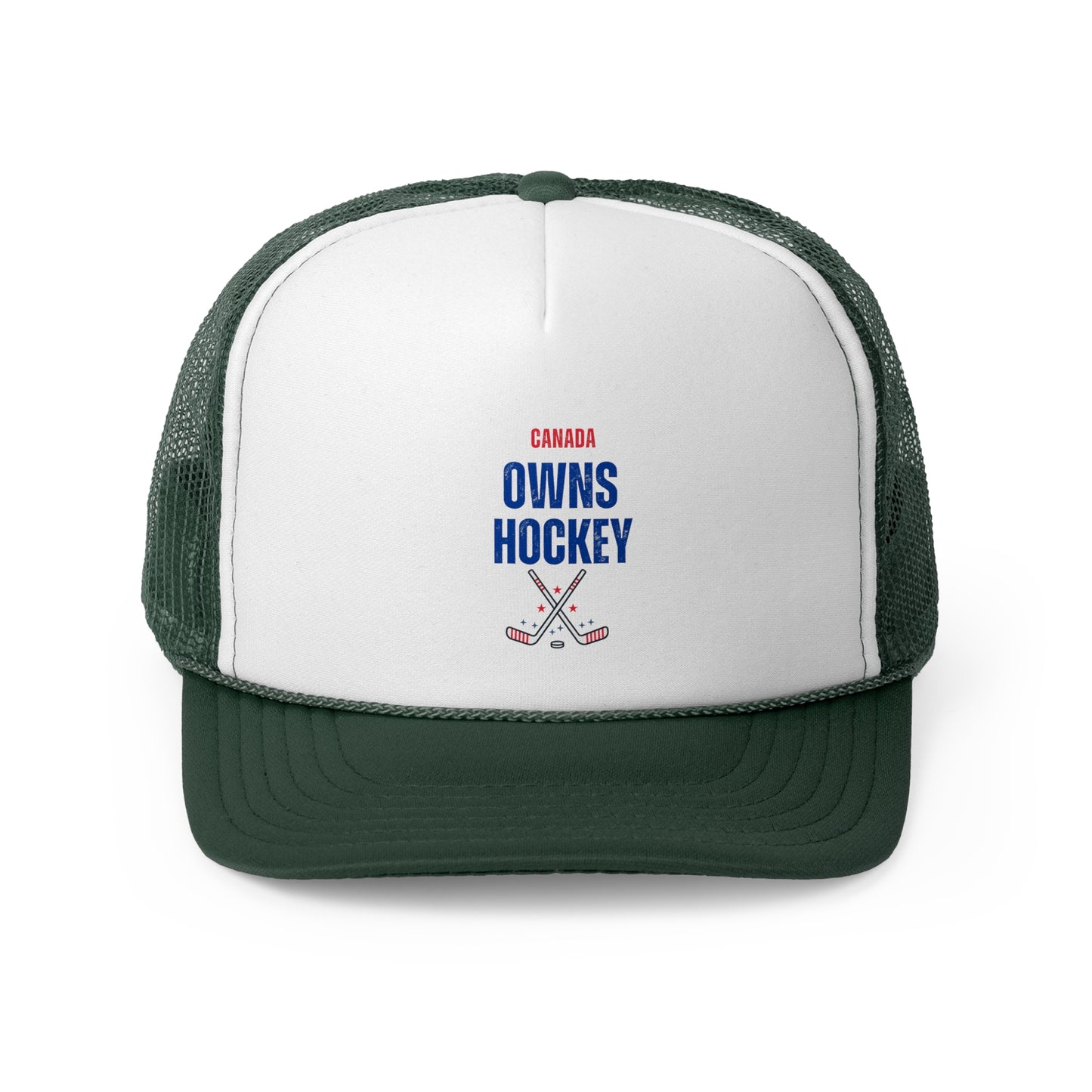 Canada Owns Hockey Trucker Cap - Sporty & Fun Hat for Hockey Lovers