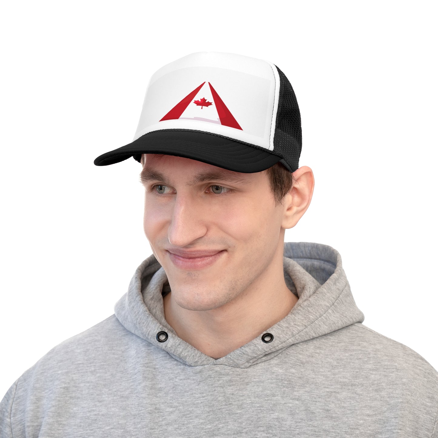 Canada Trucker Cap - Red Maple Leaf Design for Outdoors and Celebrations