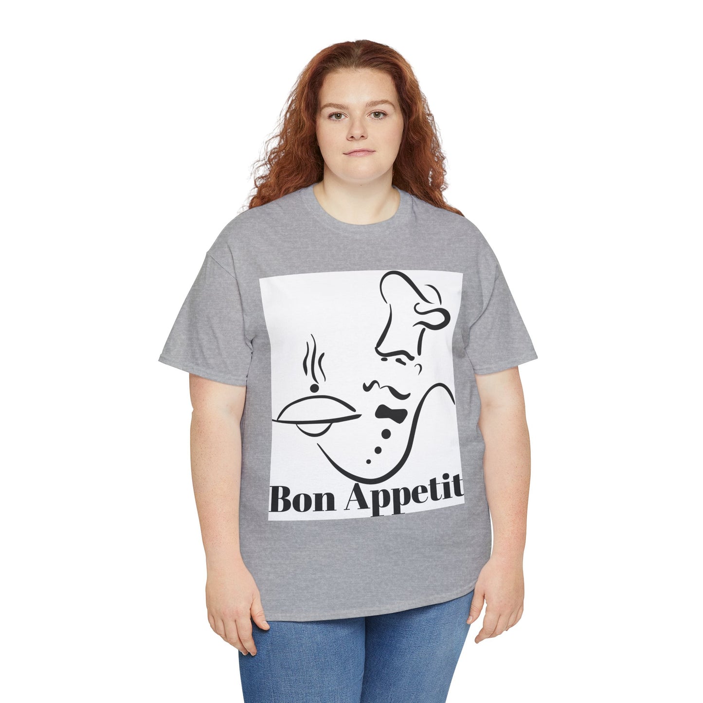 Bon Appetit Chef Unisex Heavy Cotton Tee - Perfect for Food Lovers & Culinary Chefs