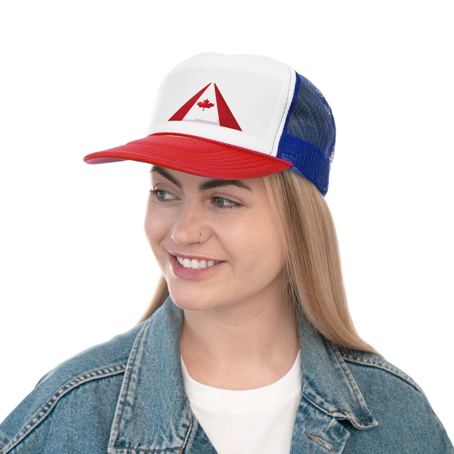Canada Trucker Cap - Red Maple Leaf Design for Outdoors and Celebrations