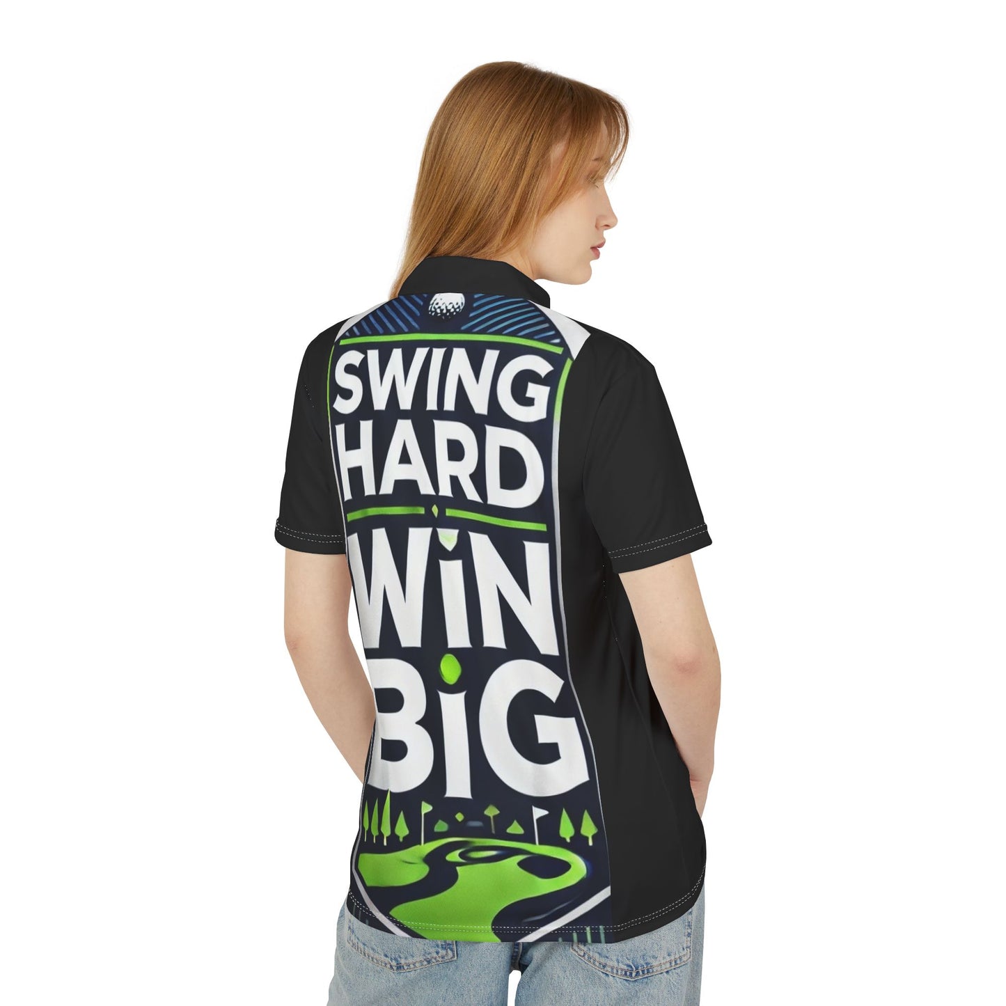 ‘Win Big’ Unisex Polo Shirt (AOP)