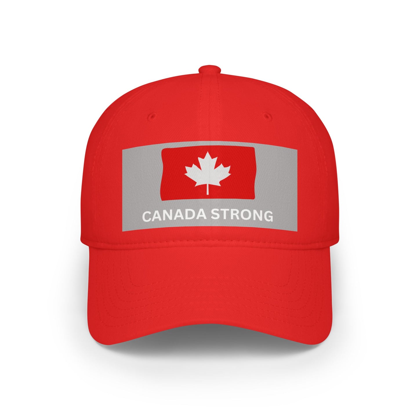 Canada Strong Low Profile Baseball Cap - Stylish Red Hat for Showcasing Canadian Pride