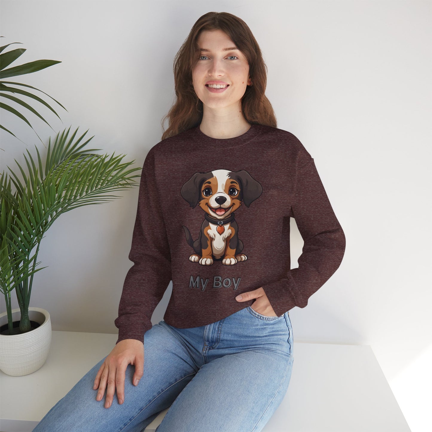 ‘My Boy’ Personaliaed Unisex Heavy Blend™ Crewneck Sweatshirt. Replace My Boy with your dog’s name