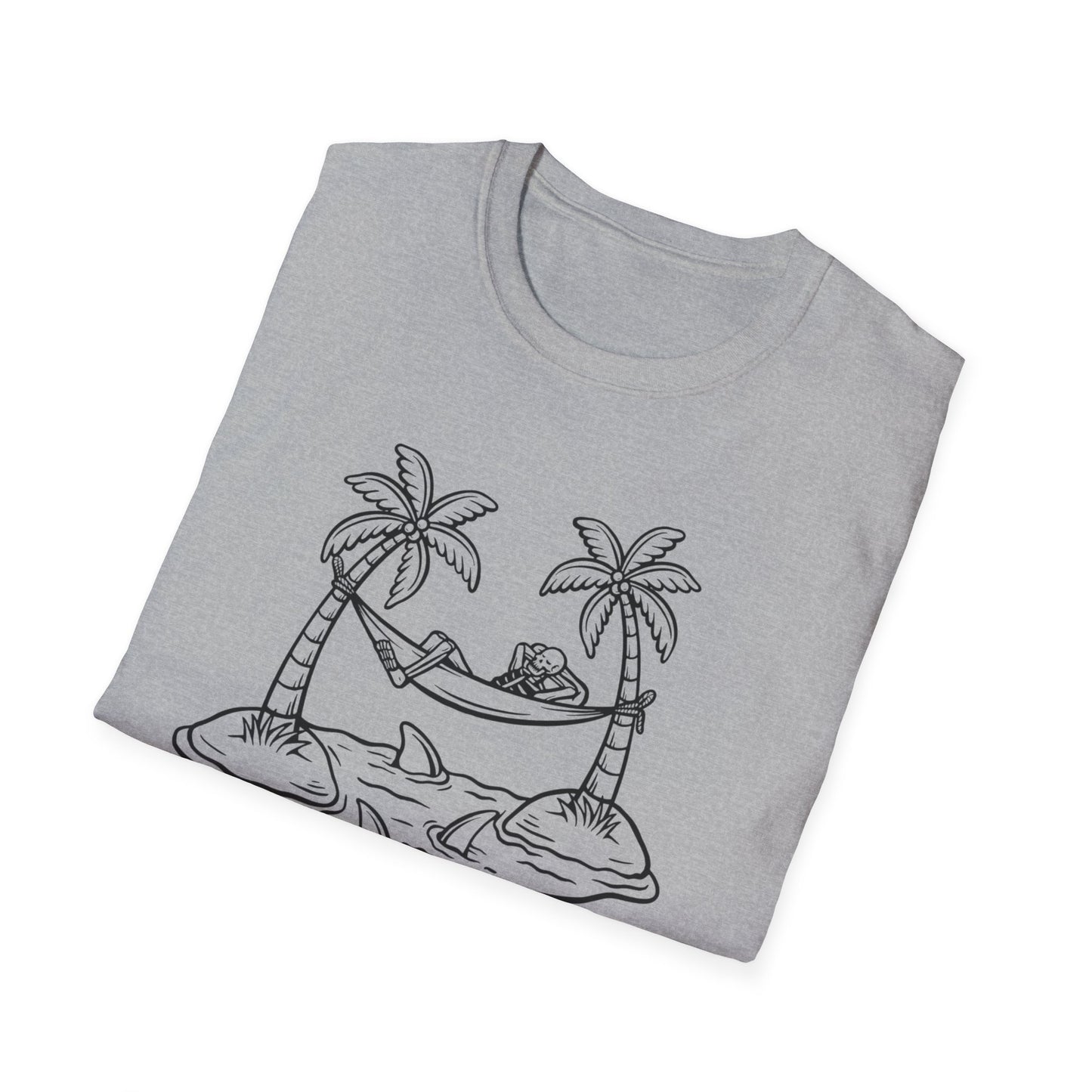 Relaxing Paradise T-Shirt with Hand-Drawn Design, Beach Vibes Tee, Summer Apparel, Eco-Friendly Gift, Vacation Essential