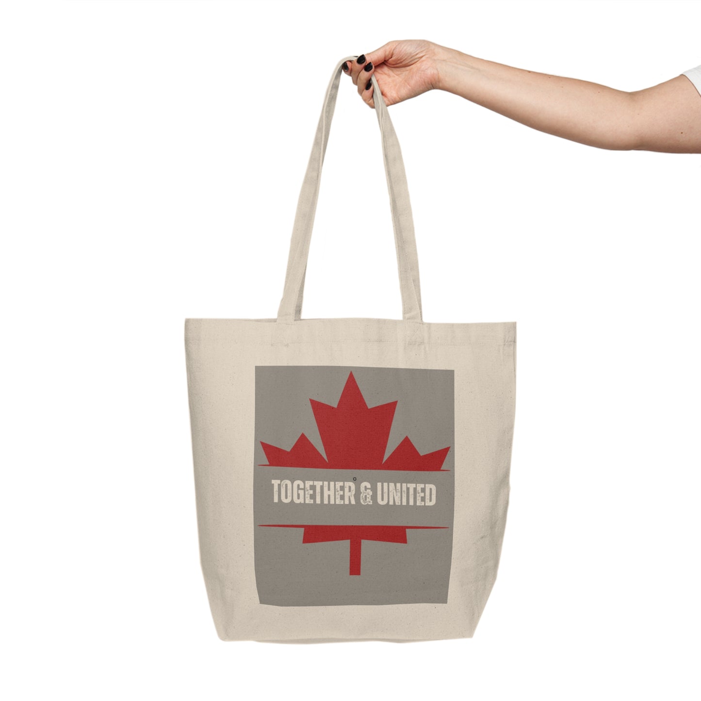 Together & United Canvas Shopping Tote - Eco-Friendly Tote Bag for Canadians