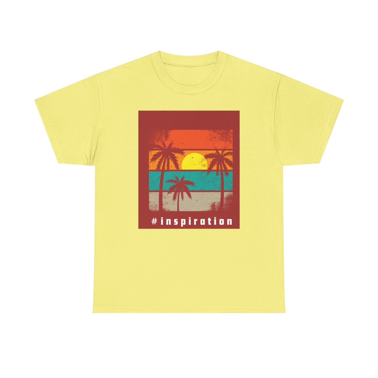 #Inspiration Unisex Heavy Cotton Tee - Beach Vibes Shirt, Summer Fashion, Gift for Friends, Casual Tee, Motivational Apparel