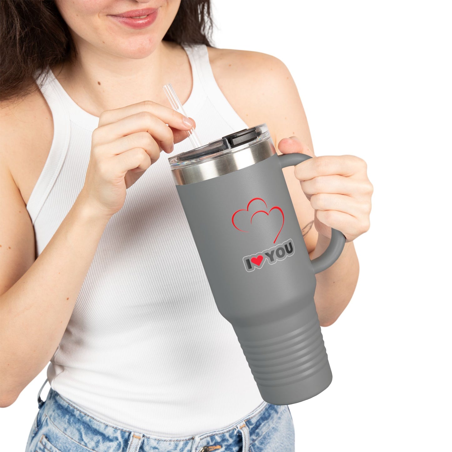 ‘I Love You’ Insulated Travel Mug, 40oz