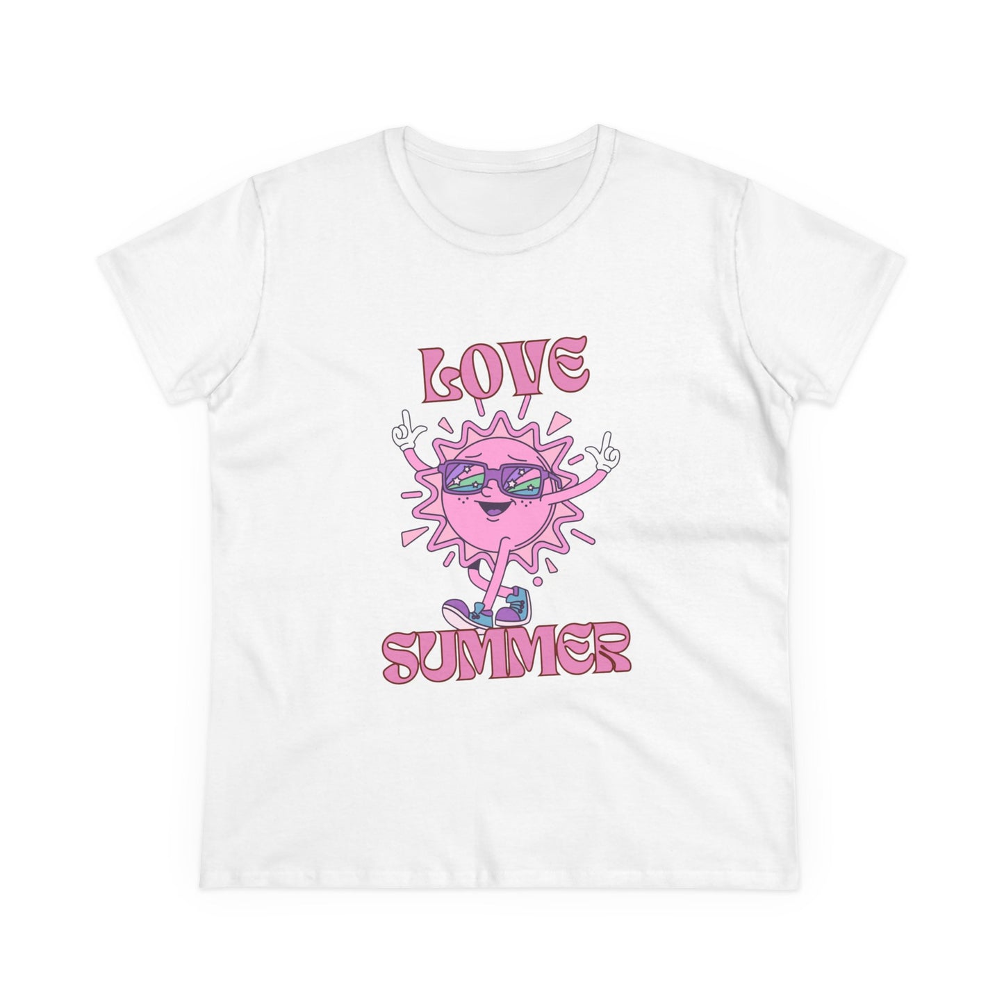 Women's Summer Vibes Tee, Love Summer Graphic Shirt, Fun Casual Top, Gift for Beach Lovers, Trendy Apparel for Warm Days