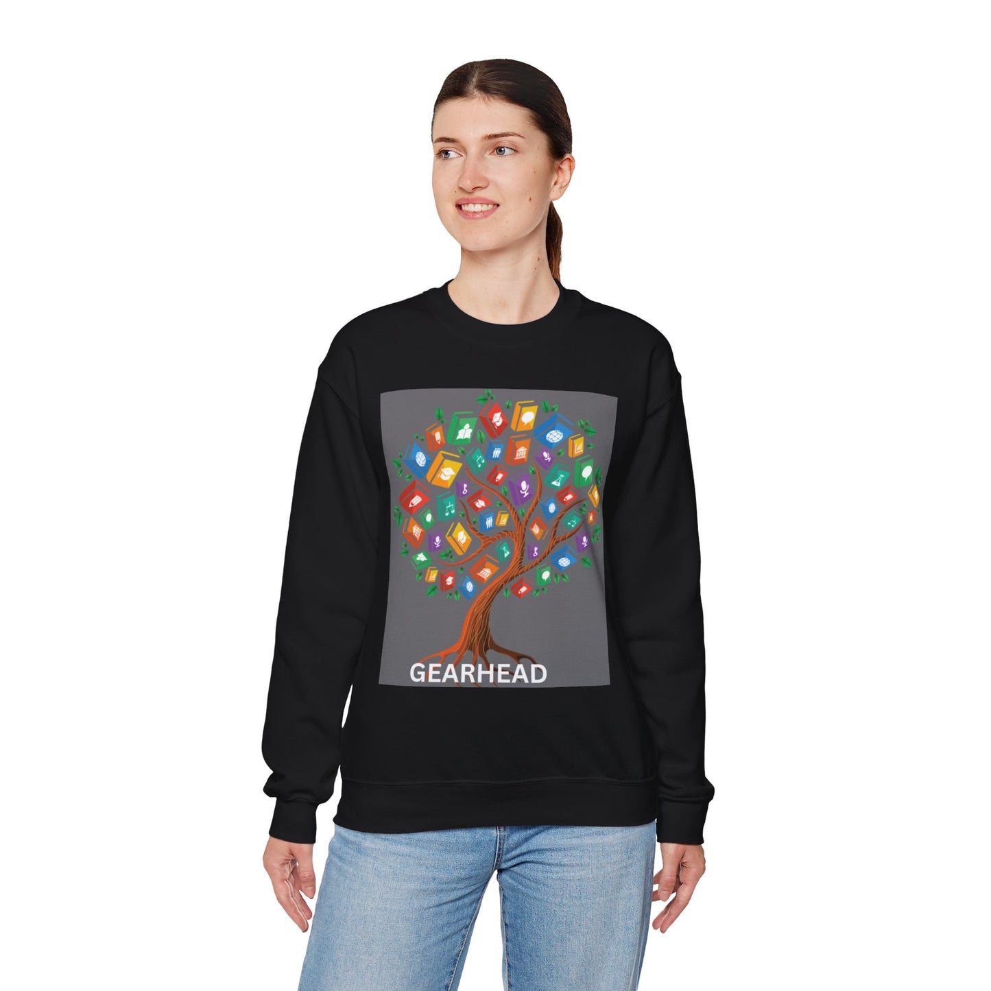 Gearhead Tree Graphic Unisex Crewneck Sweatshirt - Cozy & Stylish
