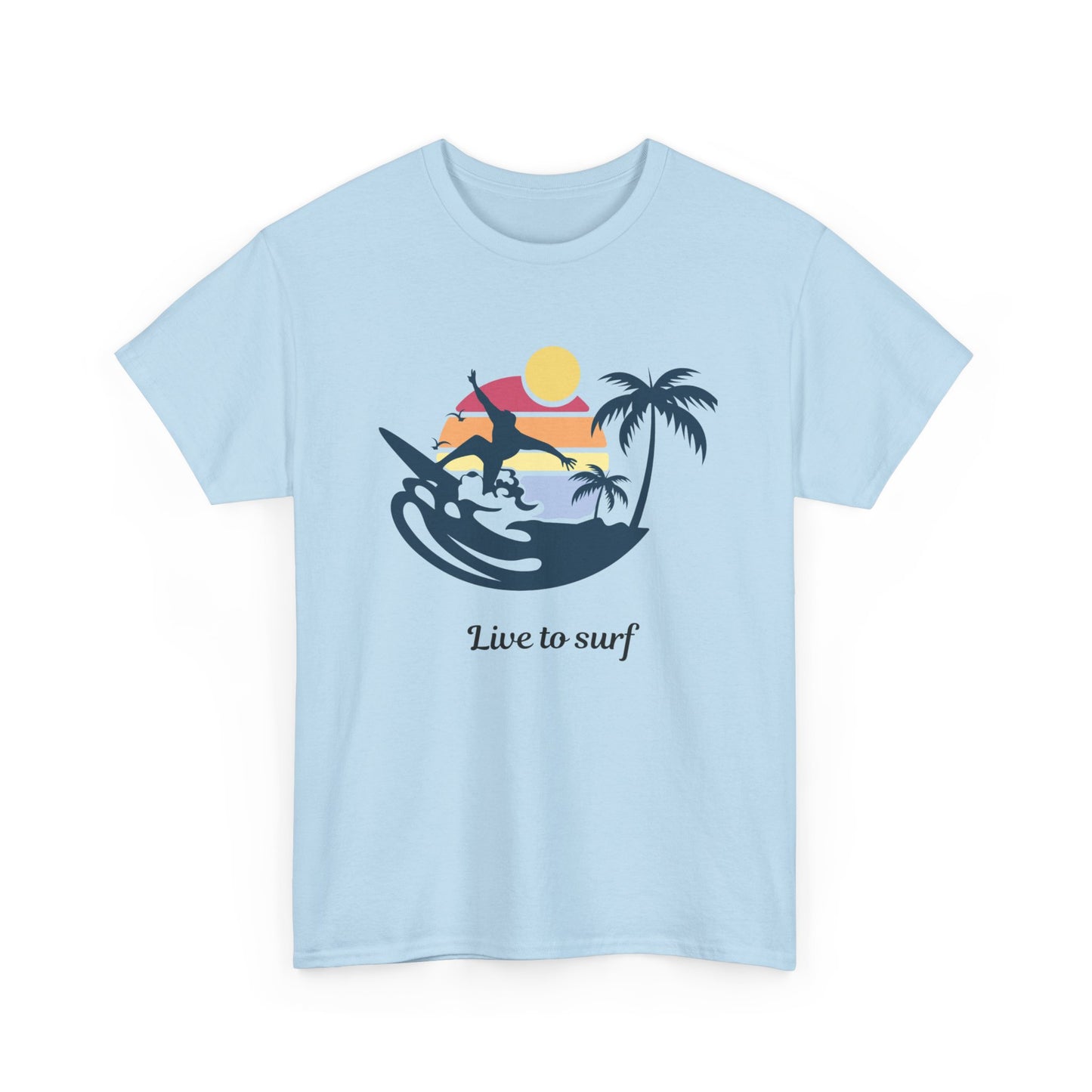 Surf Vibes Unisex Cotton Tee - Perfect for Beach Lovers, Summer Style, Gift for Surfers, Casual Wear, Graphic Tee