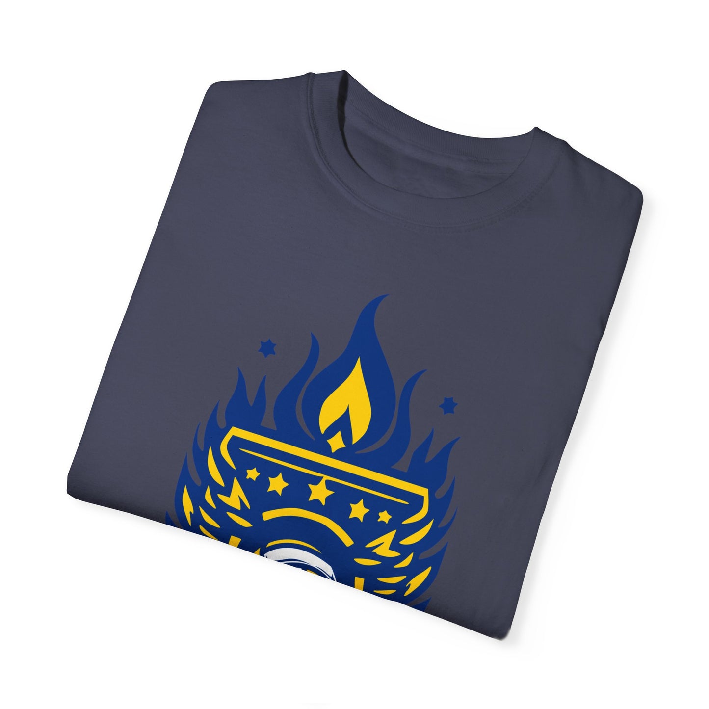 Vintage Volleyball Crest Unisex Garment-Dyed T-shirt
