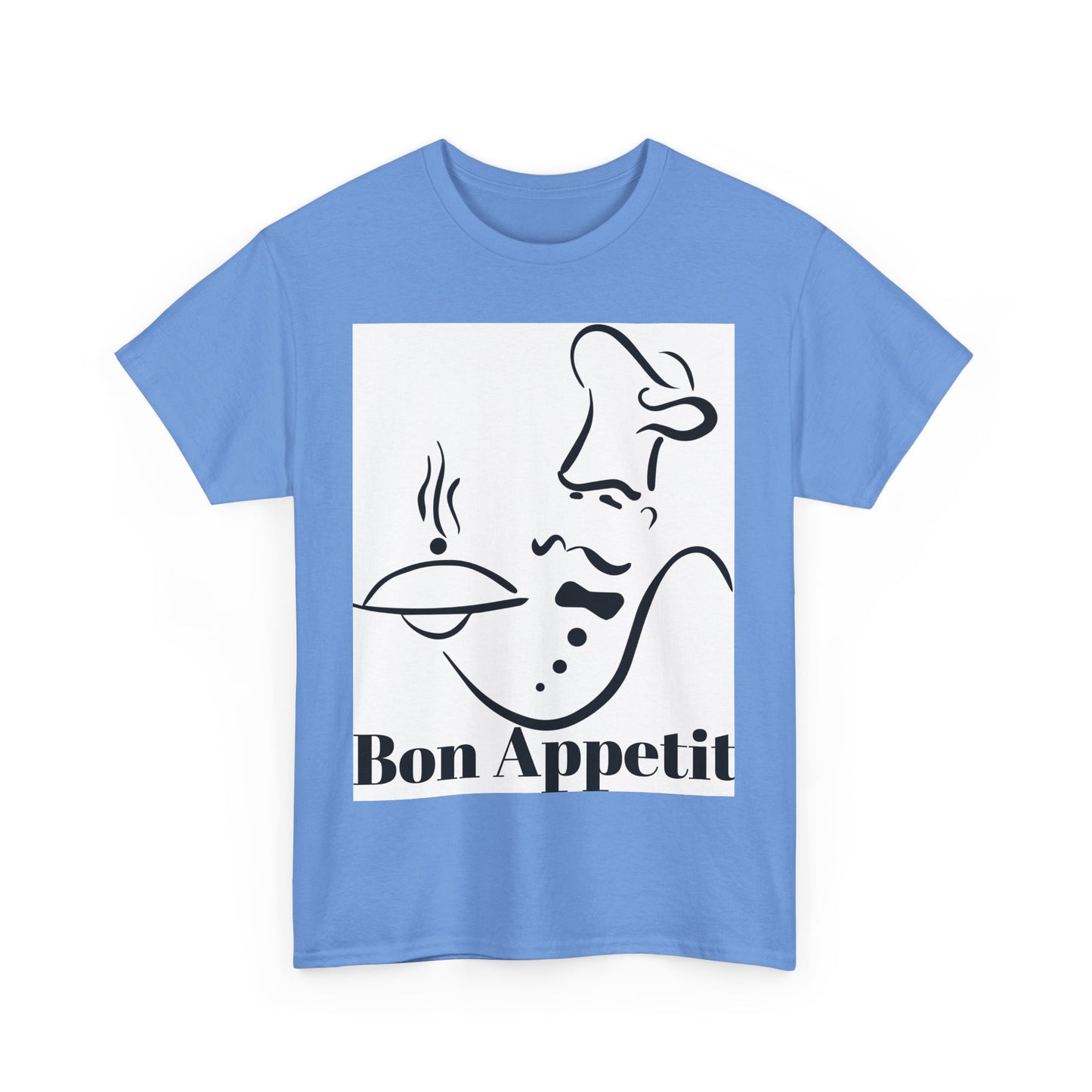 Bon Appetit Chef Unisex Heavy Cotton Tee - Perfect for Food Lovers & Culinary Chefs