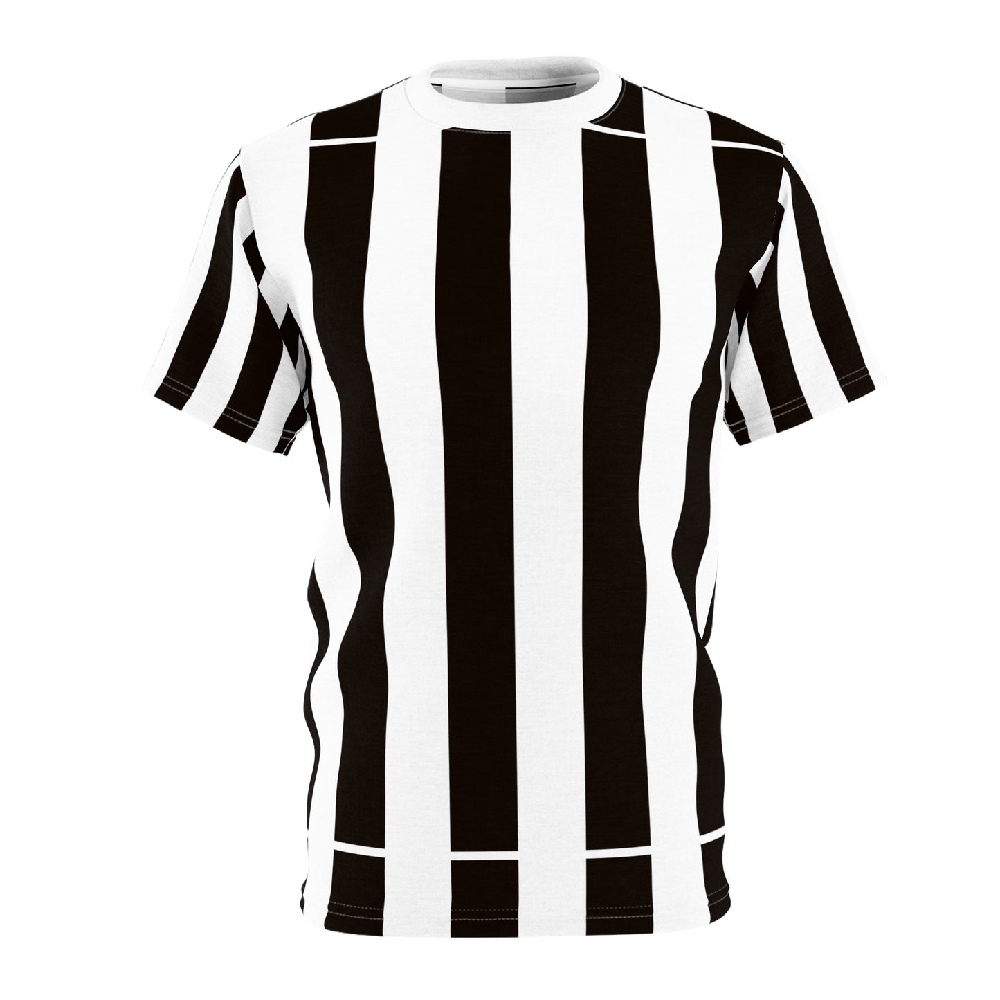 ‘Black & White Stripes’ Unisex Cut & Sew Tee (AOP)