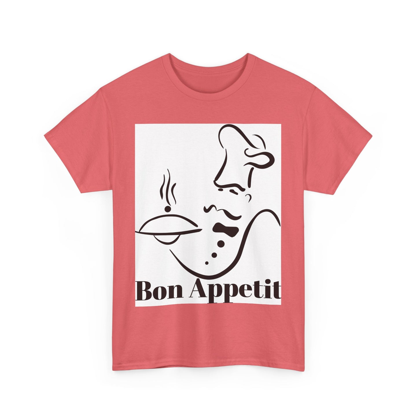 Bon Appetit Chef Unisex Heavy Cotton Tee - Perfect for Food Lovers & Culinary Chefs