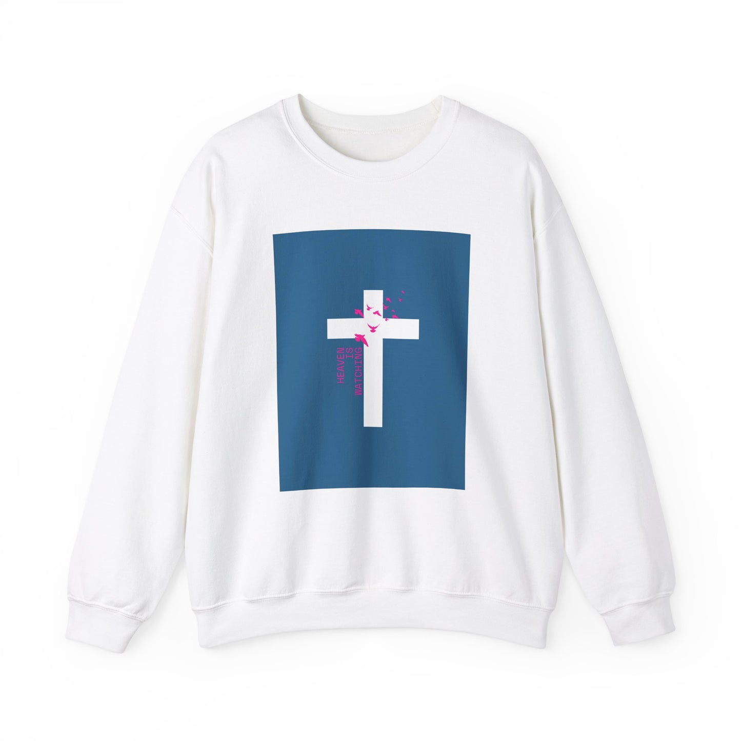 Inspirational Cross Design Unisex Crewneck Sweatshirt - Faith & Love