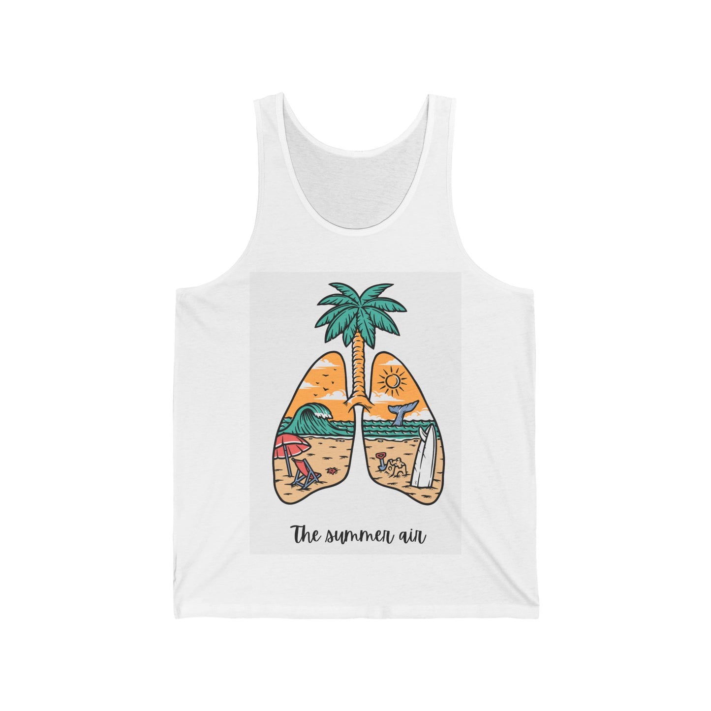 Summer Vibes Unisex Jersey Tank Top | Beachwear, Vacation, Outdoor Activities, Gift for Her/Him, Relaxed Fit