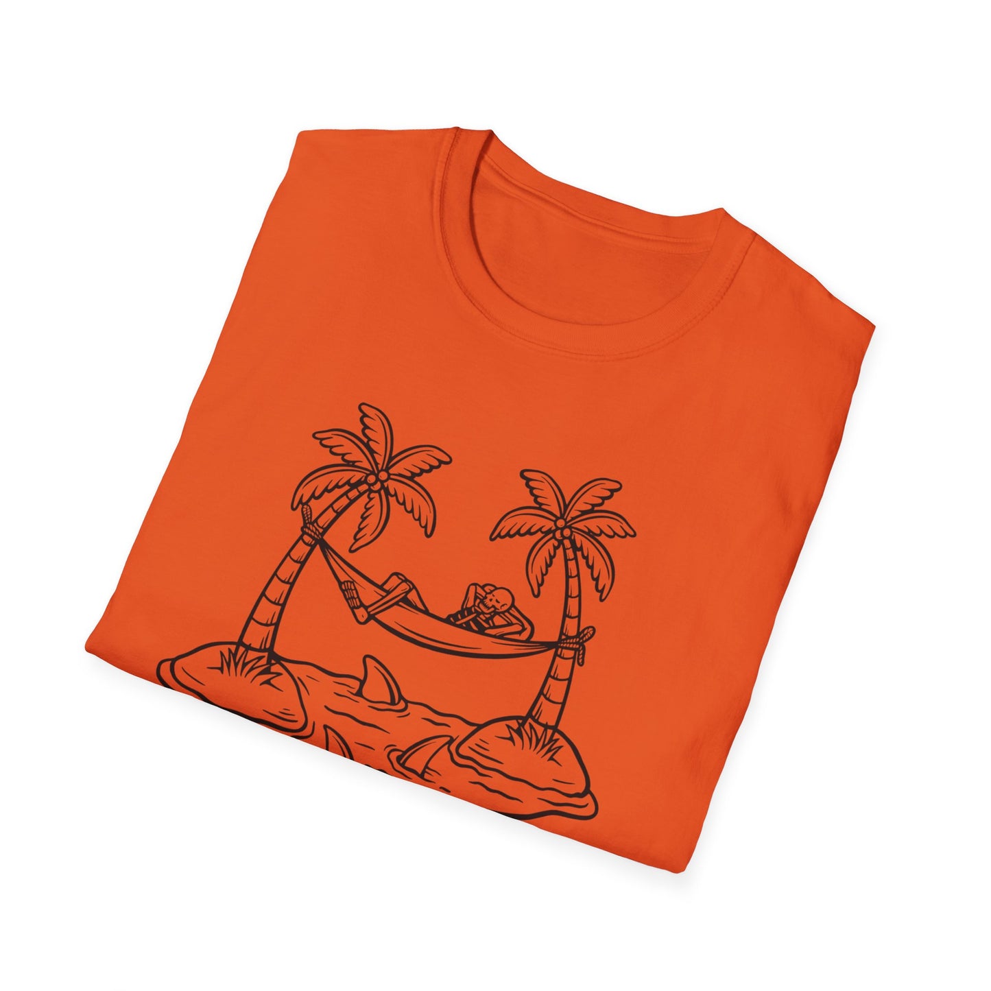 Relaxing Paradise T-Shirt with Hand-Drawn Design, Beach Vibes Tee, Summer Apparel, Eco-Friendly Gift, Vacation Essential