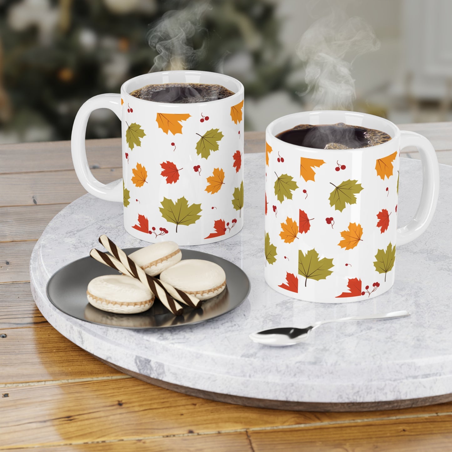 Autumn Leaves Ceramic Mug - 11oz, 15oz & 20oz - Perfect for Fall Cozy Vibes and Gift Giving