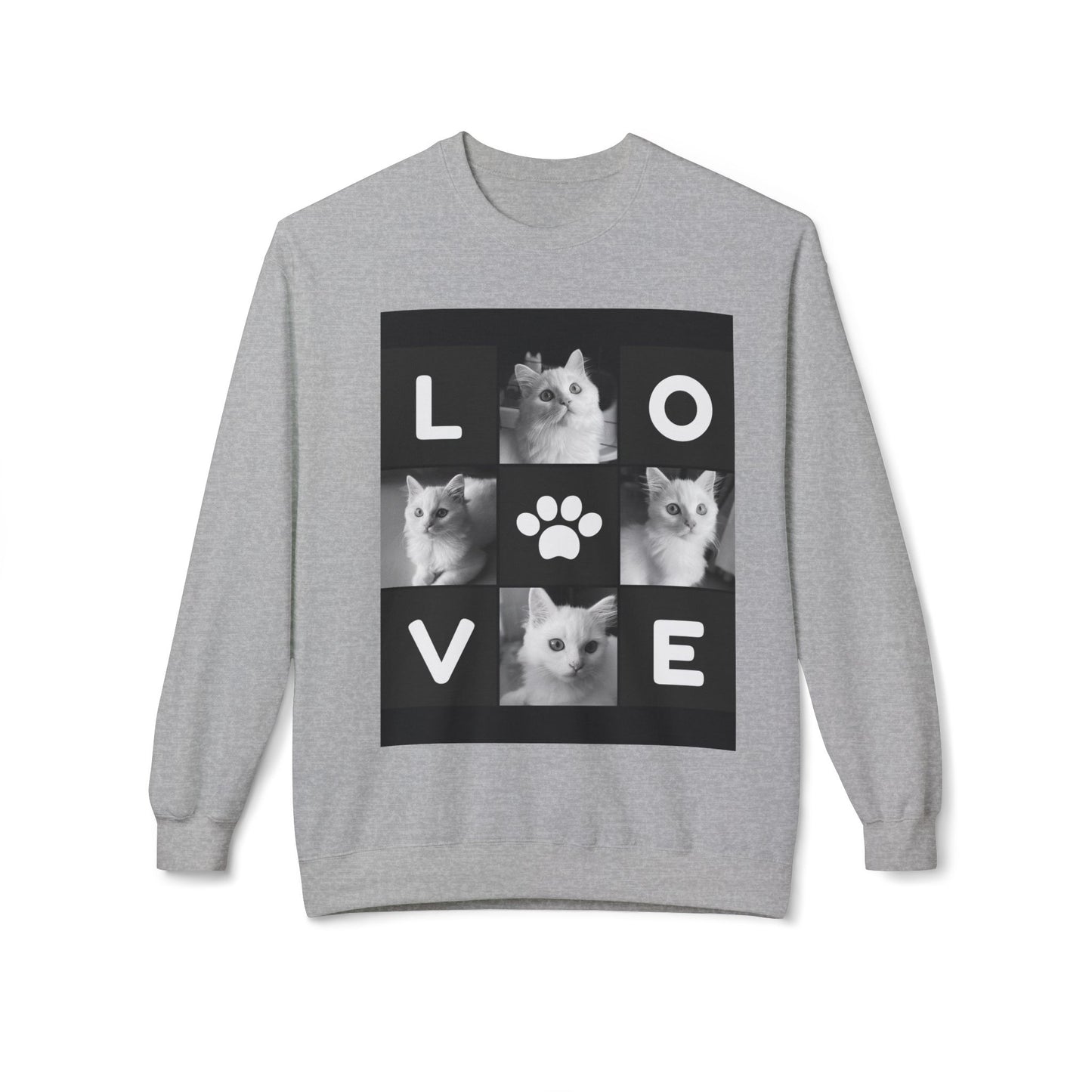 Love Cats Unisex Fleece Sweatshirt
