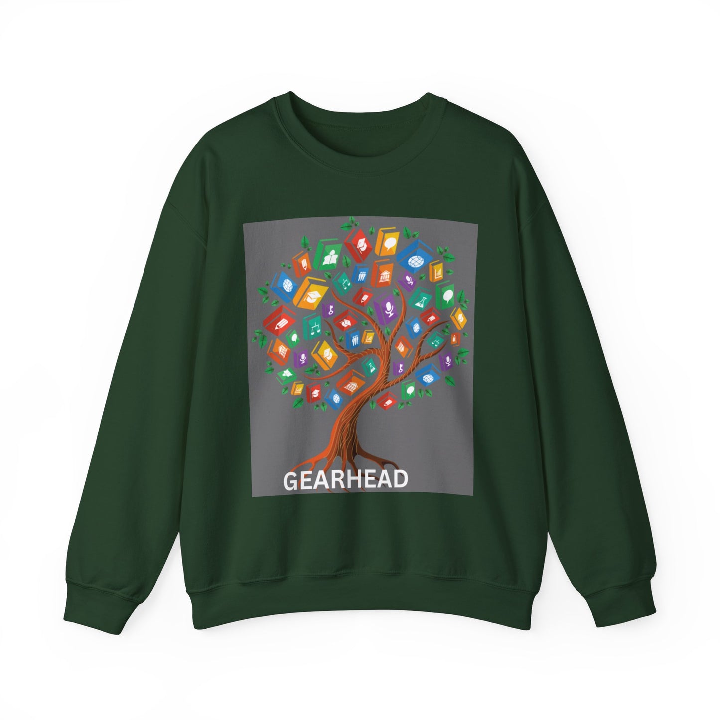 Gearhead Tree Graphic Unisex Crewneck Sweatshirt - Cozy & Stylish