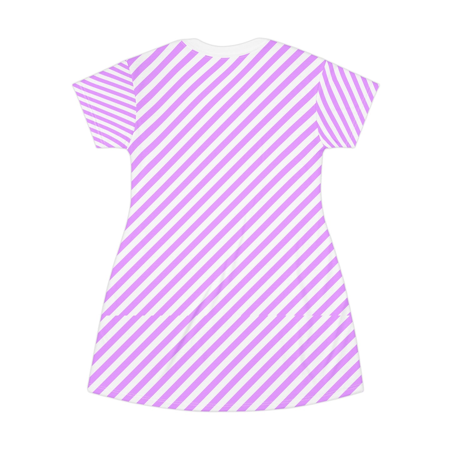 ‘Pink Diagonal Pin Stripe’ Shirt Dress (AOP)