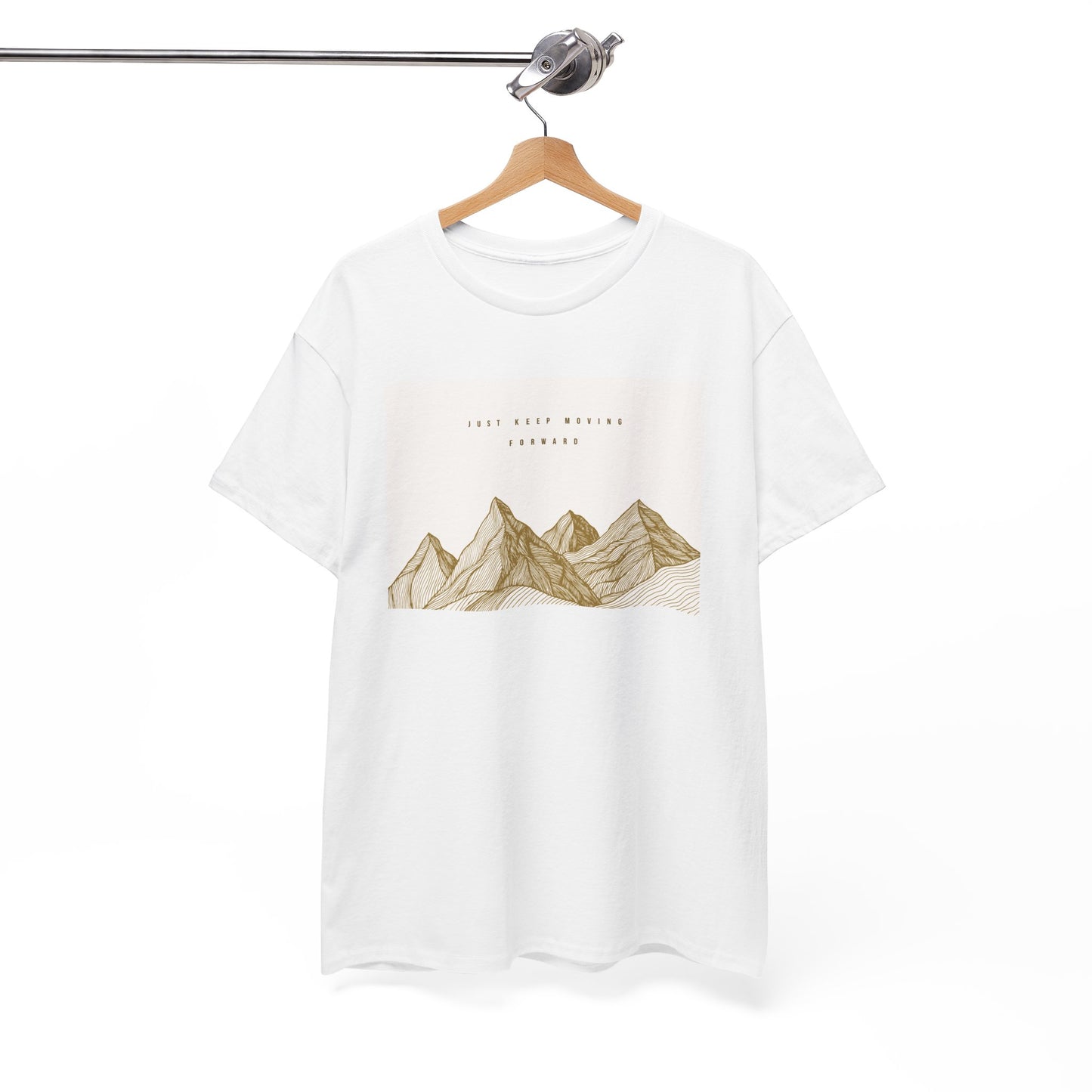 Mountain Graphic Unisex Heavy Cotton Tee - Just Keep Moving