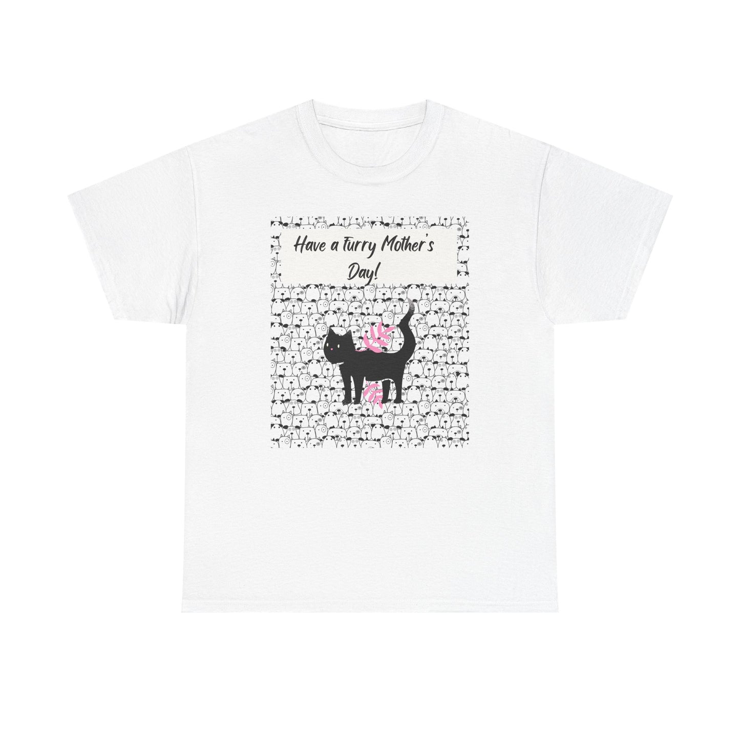 Mother's Day Cat Tee - Unisex Heavy Cotton T-Shirt