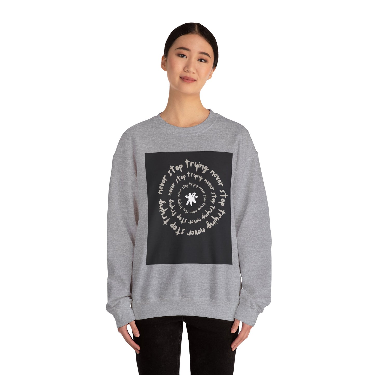 ‘Never Stop Trying’ Unisex Heavy Blend™ Crewneck Sweatshirt