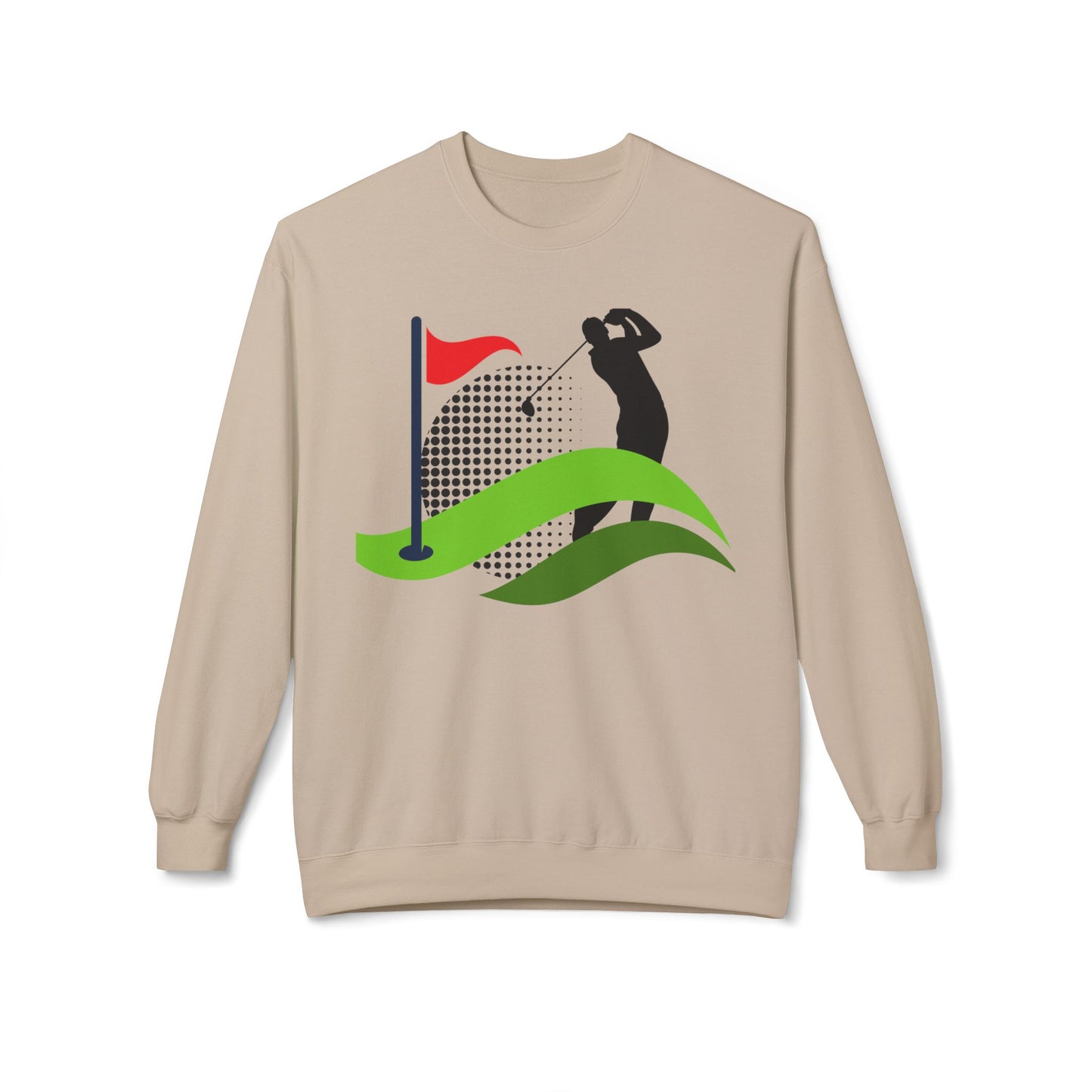 Golf Lover's Unisex Fleece Crewneck Sweatshirt - Perfect for Sports Enthusiasts