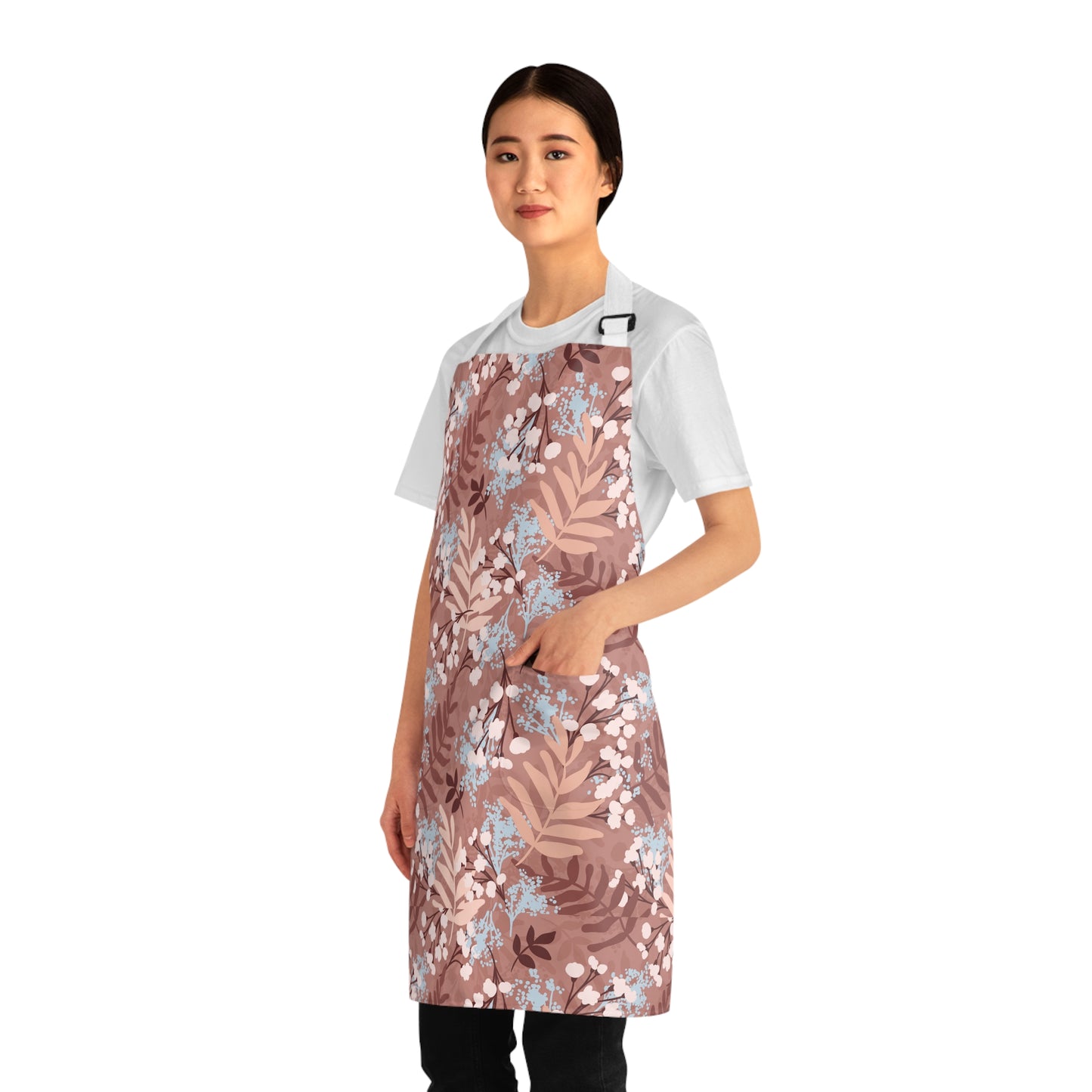 Floral Design Chef Apron for Home Cooking and Baking