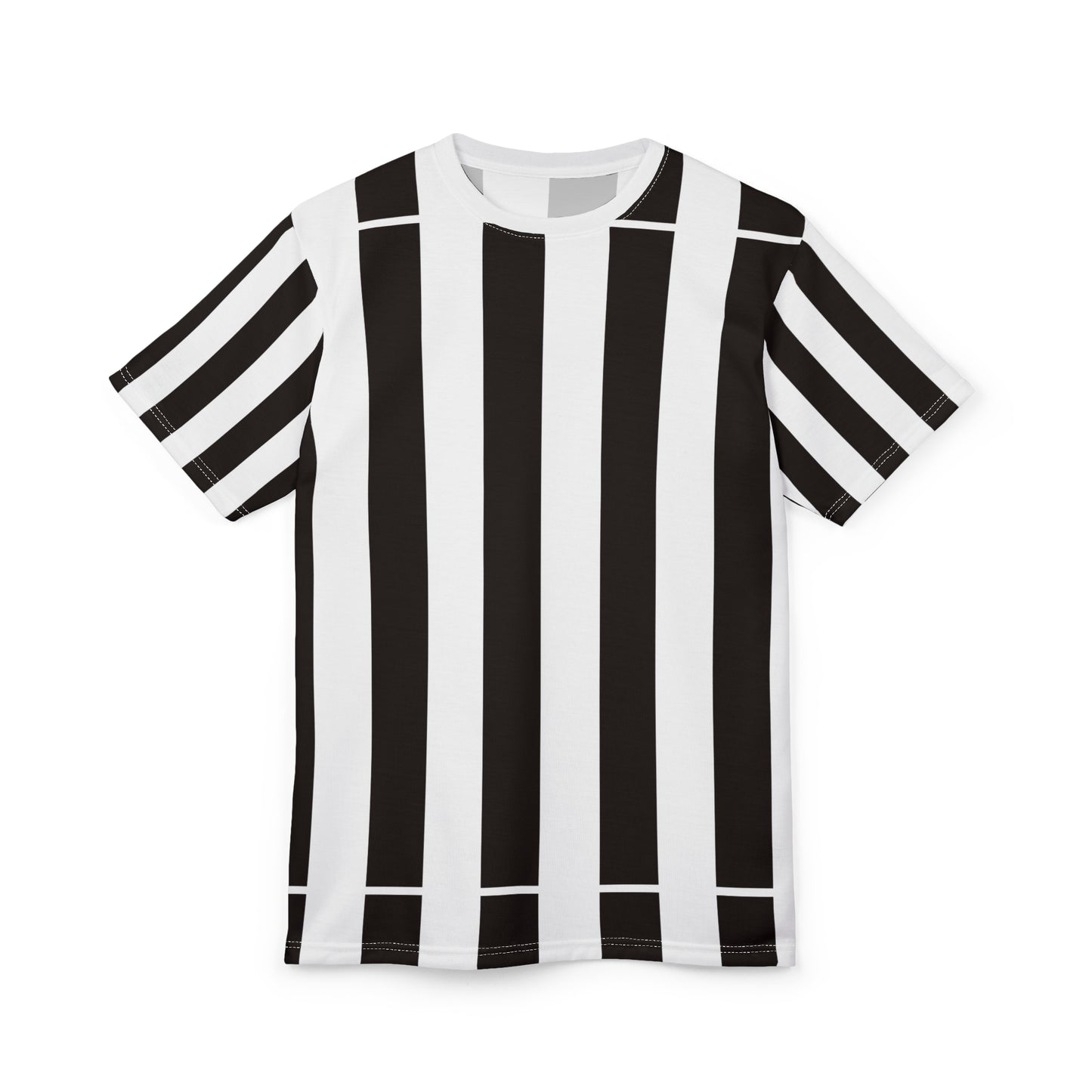 ‘Black & White Stripes’ Unisex Cut & Sew Tee (AOP)