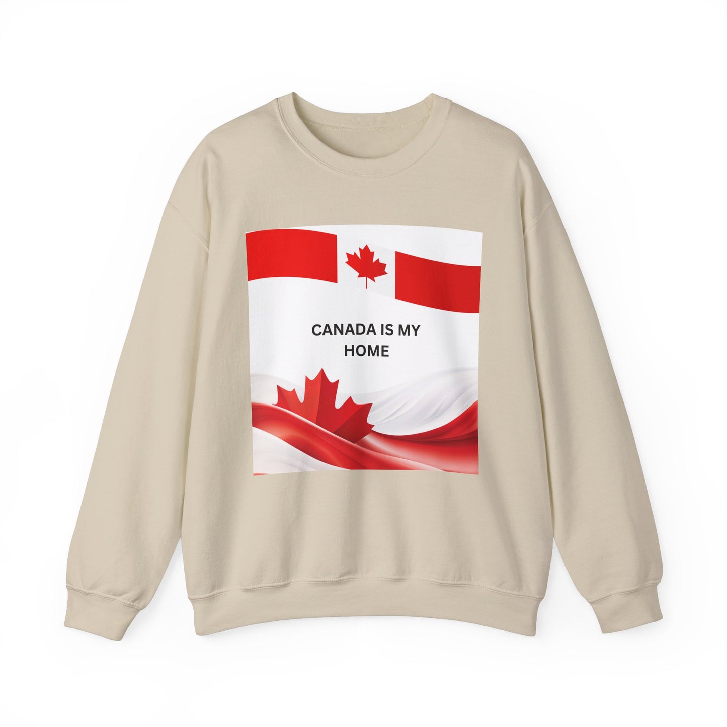 Canada Is My Home Unisex Heavy Blend Crewneck Sweatshirt - Comfortable Canadian Pride Apparel